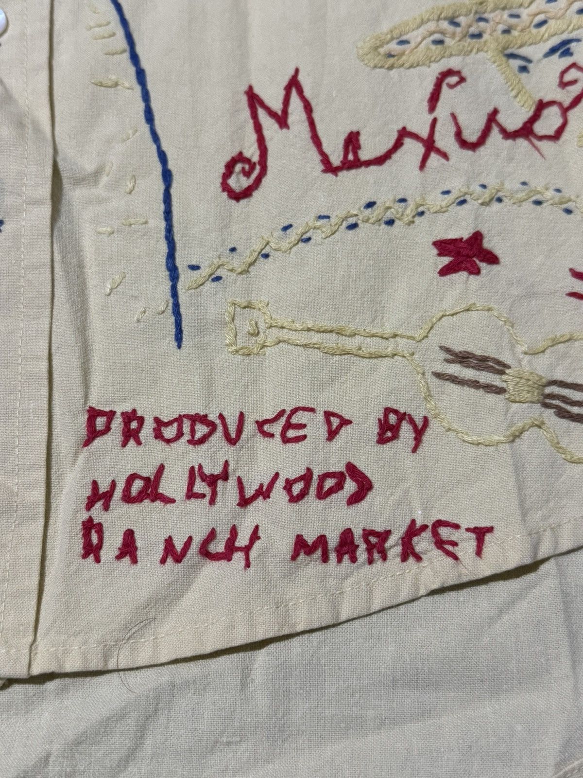 HOLLYWOOD RANCH MARKET Hollywood ranch market emboidired hand stitching shirt *rare Size US XXL / EU 58 / 5 - 5 Thumbnail