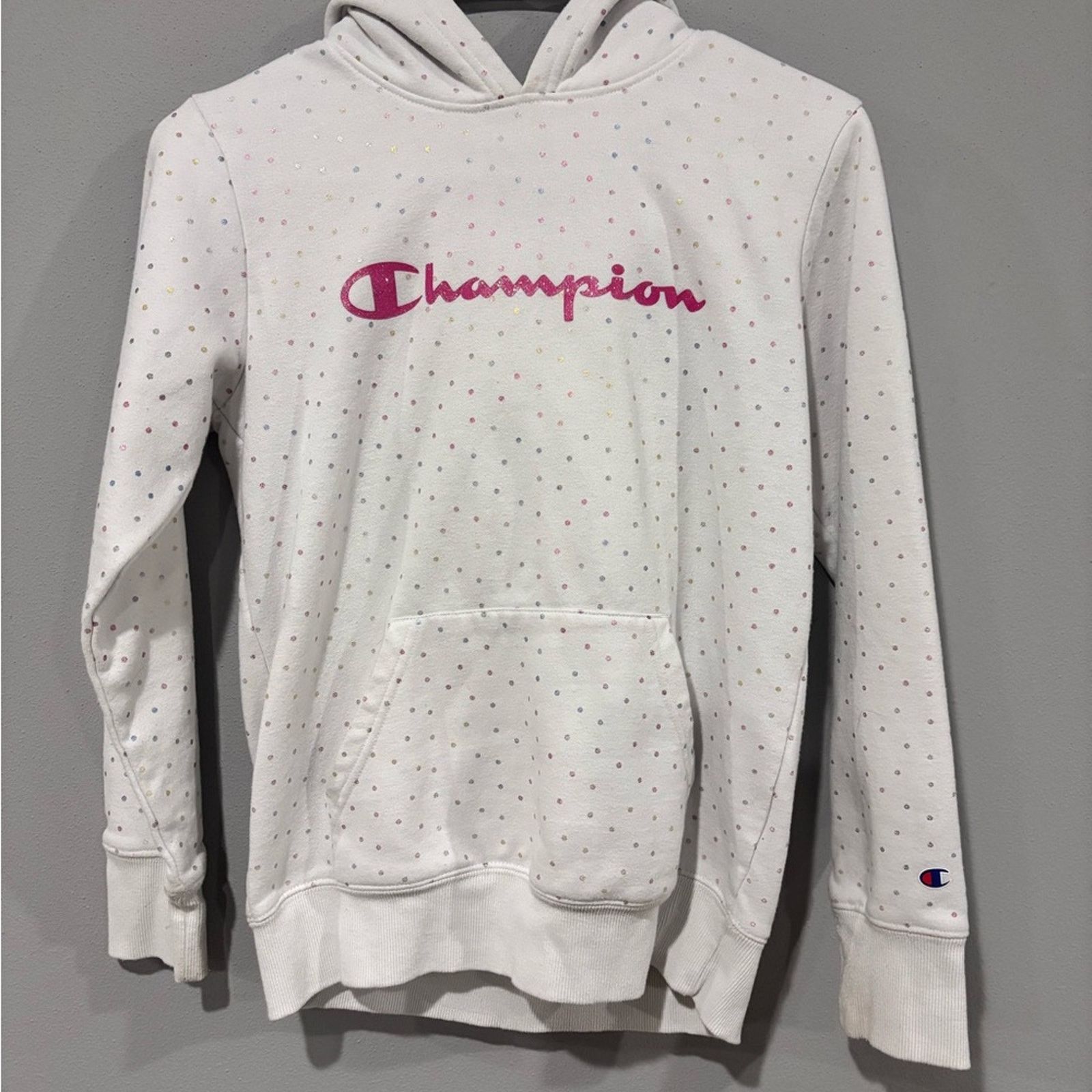 Champion Champion White Hoodie with Colorful Dots Girls 14/16 Size US S / EU 44-46 / 1 - 4 Thumbnail