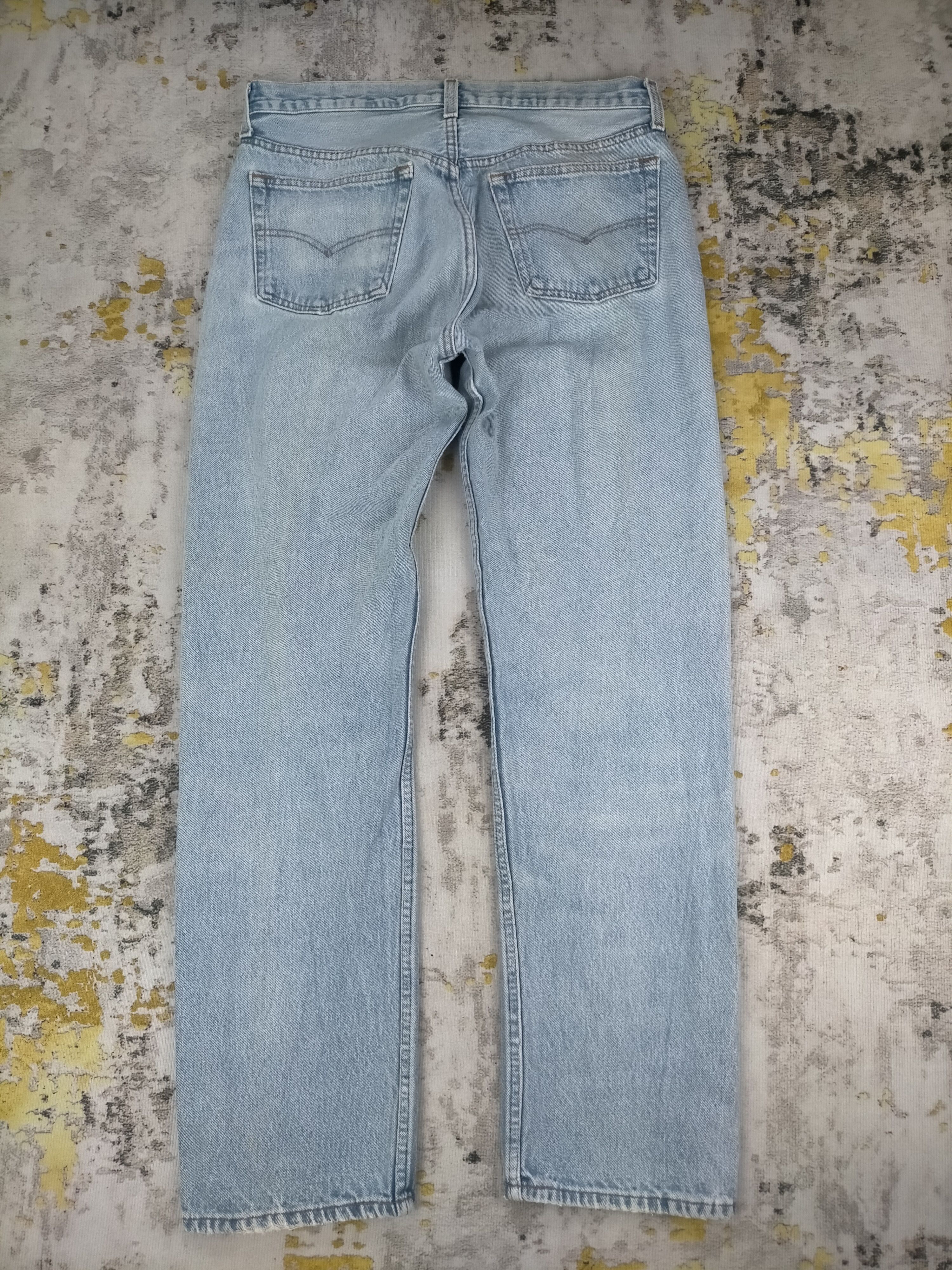 Levi's 🔥 Vtg 80s Levis 501 Button 522 Light Wash Distressed Jeans Size US 31 - 2 Thumbnail