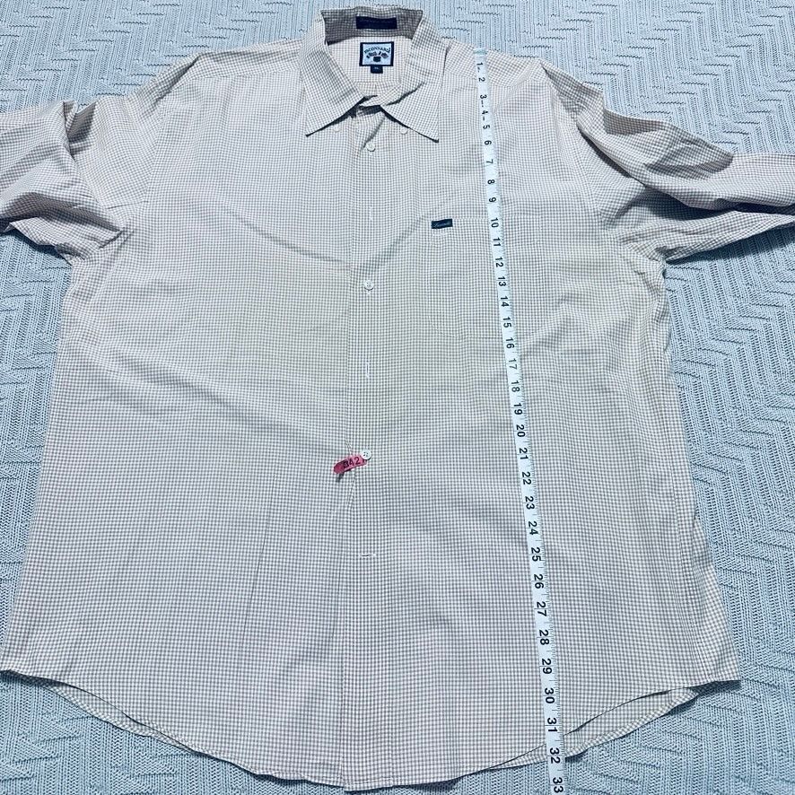 Faconnable Faconnable beige gingham plaid button down Size US XL / EU 56 / 4 - 7 Thumbnail