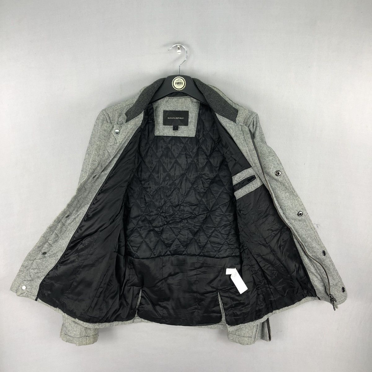 Banana Republic Banana Republic Harringbone Puffer Jacket Buckle Collar Size US S / EU 44-46 / 1 - 7 Thumbnail