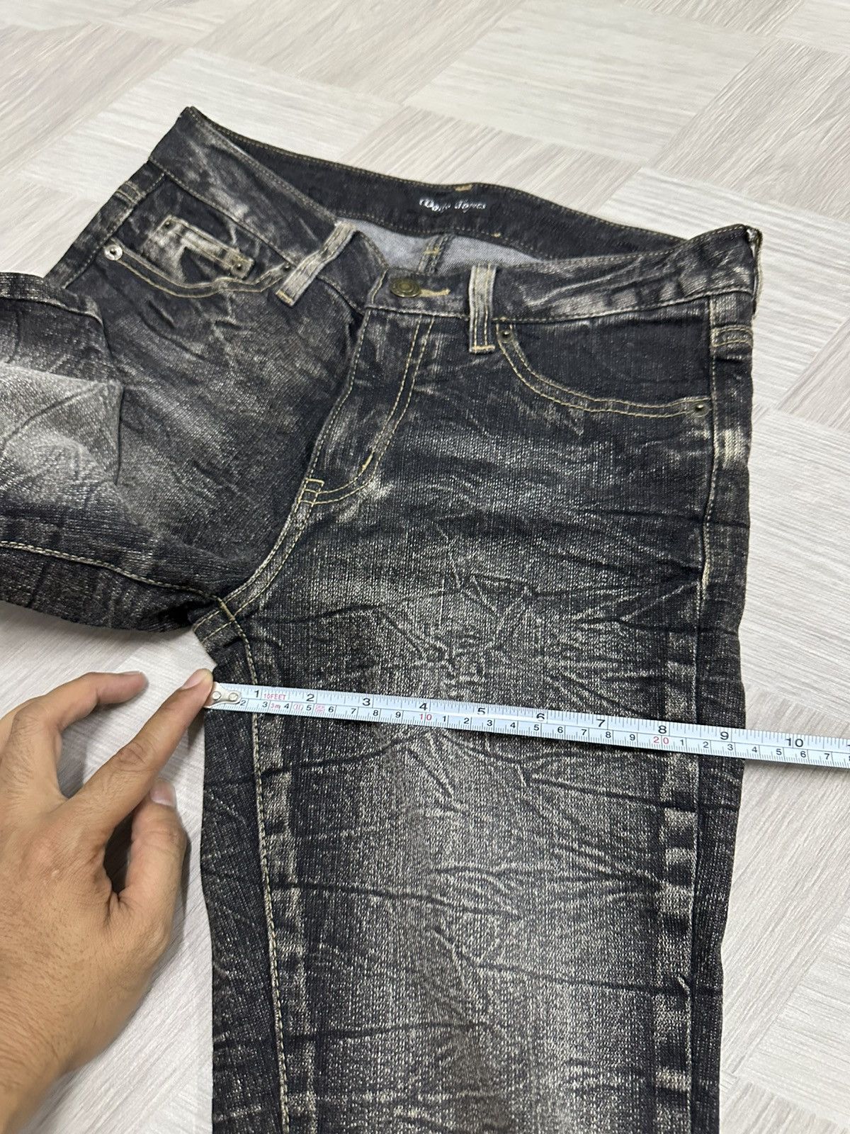 If Six Was Nine Super Flare Vintage Daily Topics Washed Denim Pants Size US 28 / EU 44 - 8 Thumbnail