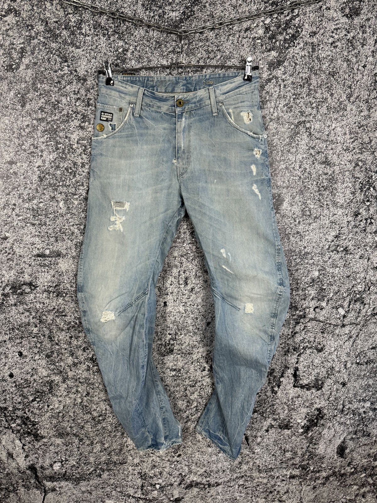 G-Star G-Star RAW Arc 3D Loose Tapered Jeans Distressed Italy Sz 30 Size US 30 / EU 46 - 2 Thumbnail