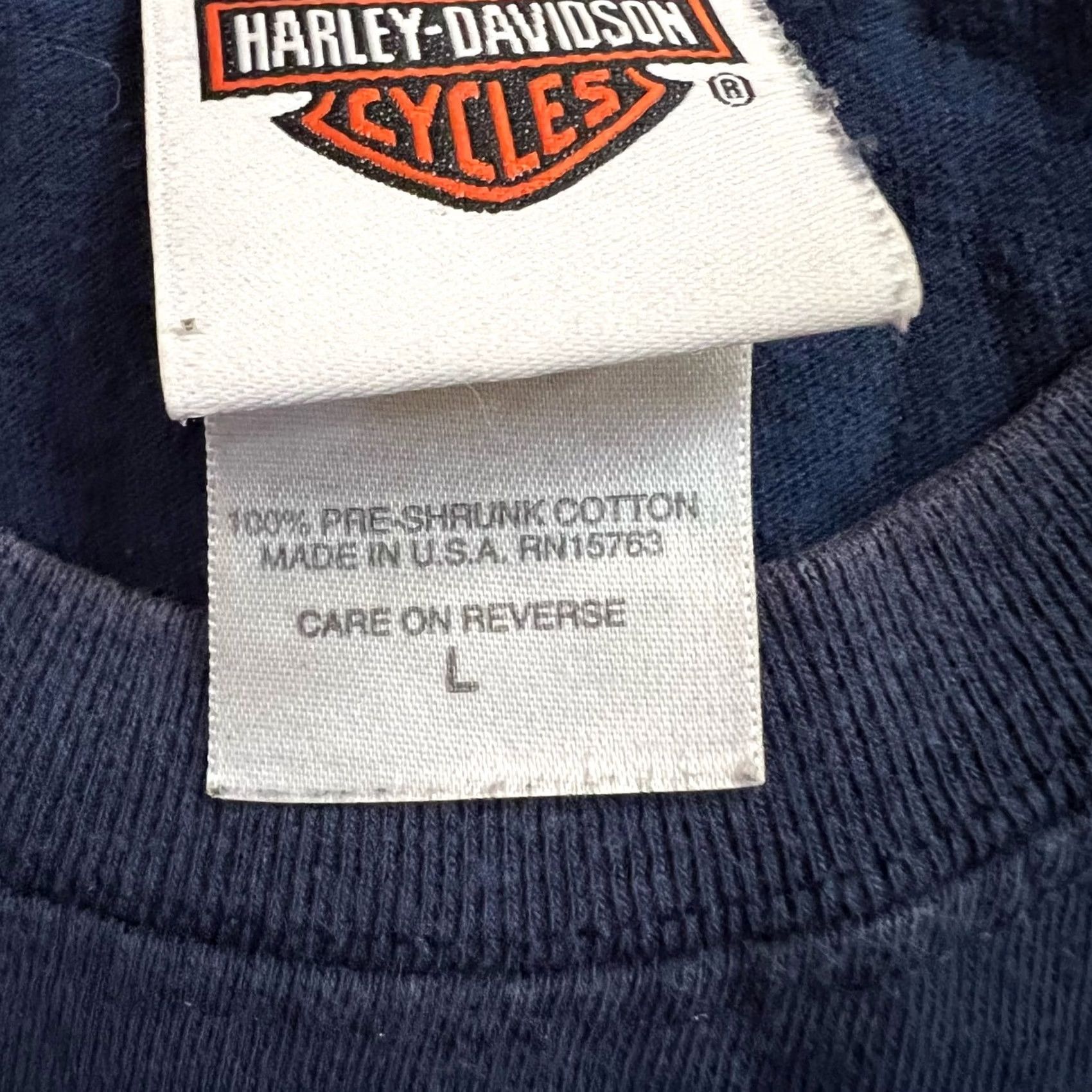 Harley Davidson Harley-Davidson Shirt Mens Large Blue USA Made St. Croix Wisconsin Jester L Tshirt Size US L / EU 52-54 / 3 - 5 Thumbnail