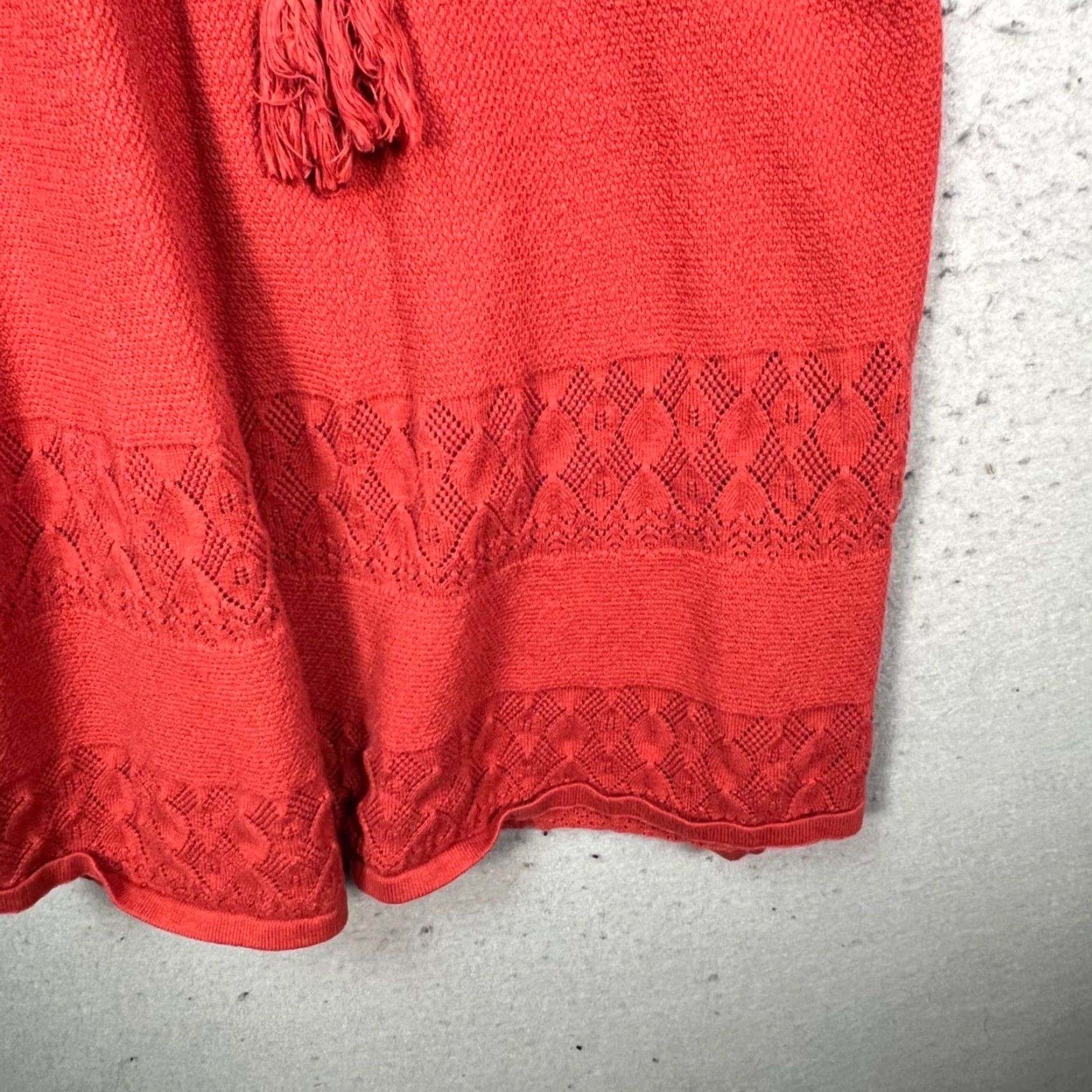 FatFace Fat Face Womens Dress Red Short Sleeve Crochet Detail V-Neck Knee Length A-Line/Flare 10 Womens Size 32" / US 10 / IT 46 - 6 Thumbnail