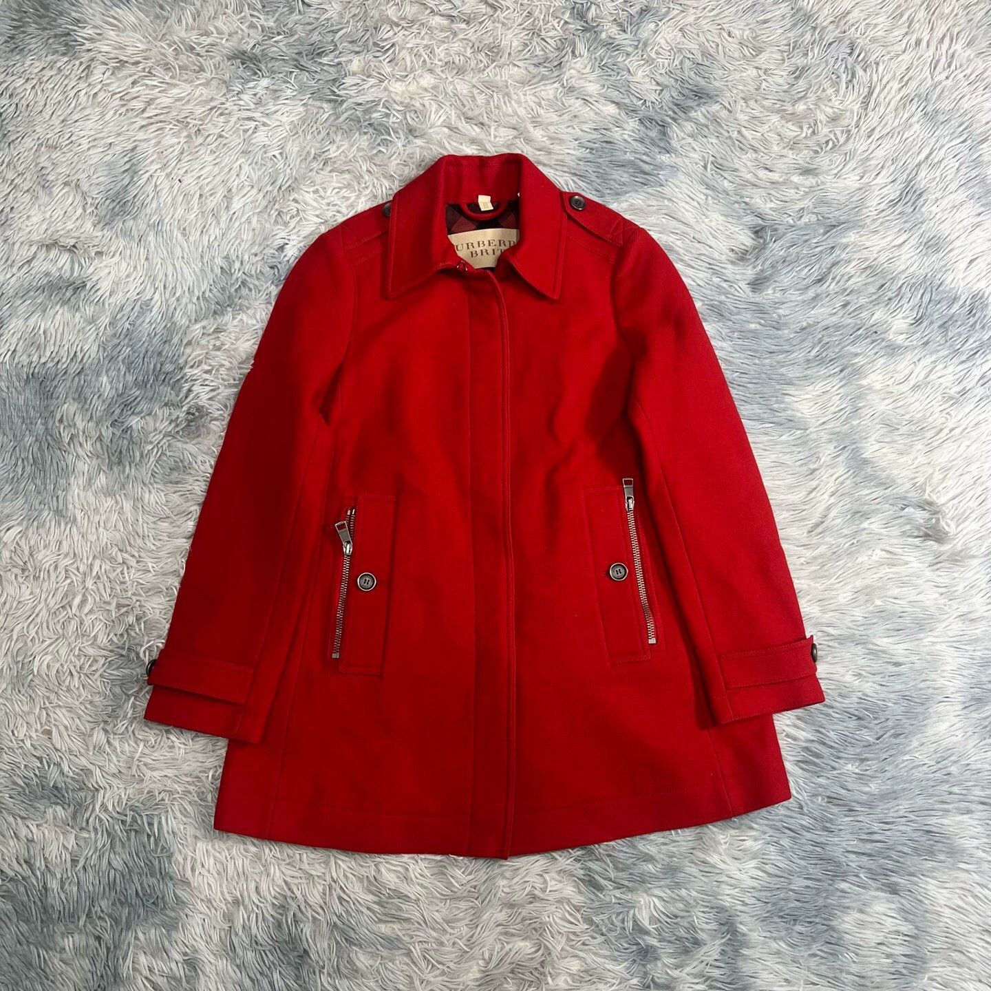 Burberry Burberry Red Coat Size 44 - dmc Size US L / EU 52-54 / 3 - 1 Thumbnail