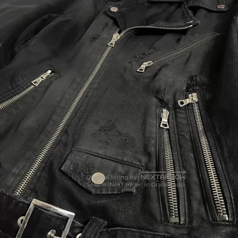 Amiri Amiri Size S Waxed motorcycle denim jacket Size US S / EU 44-46 / 1 - 5 Thumbnail