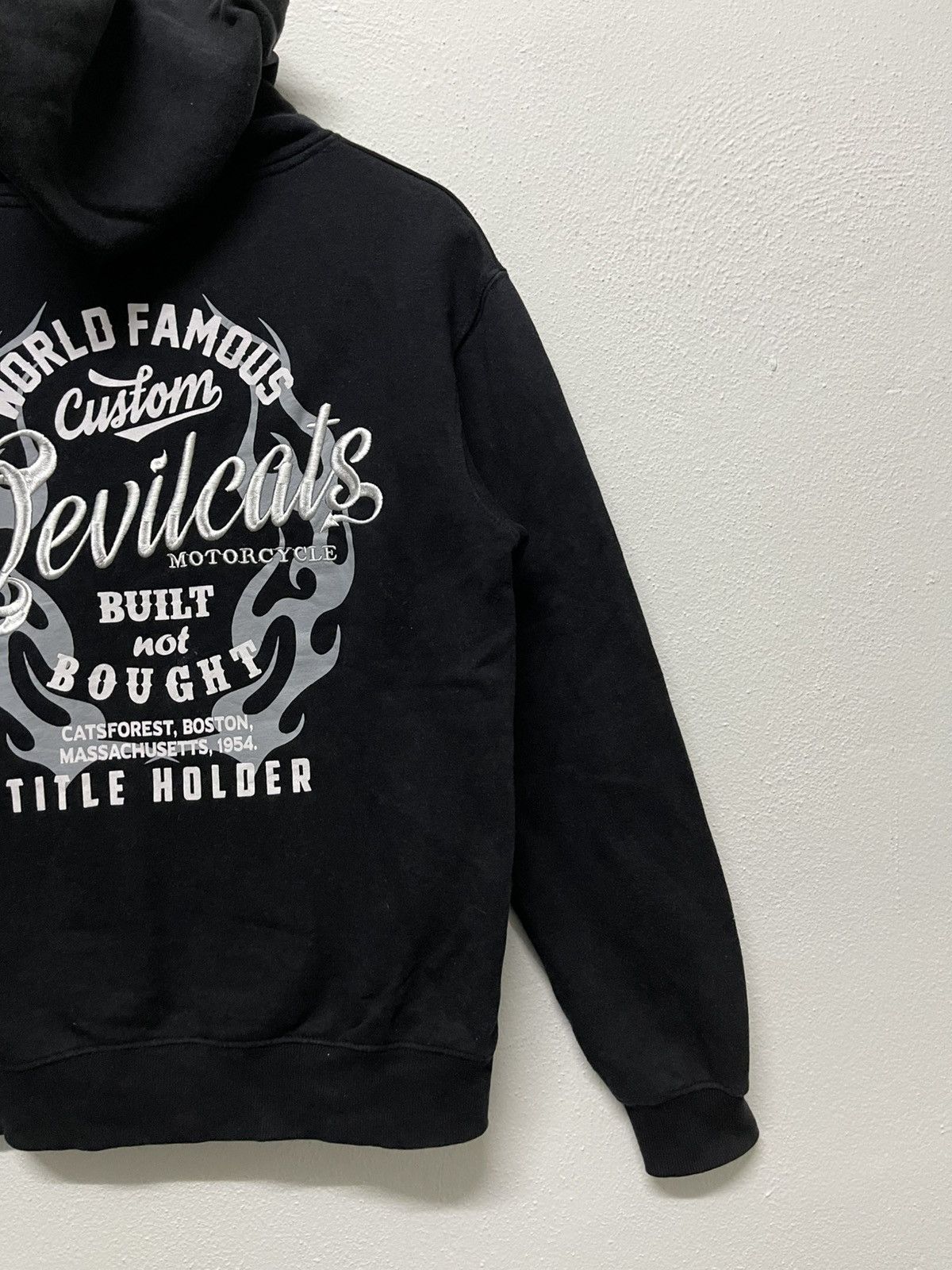 If Six Was Nine 2000s DEVILCATS BLACK MOTORCYCLE PULLOVER HOODIE Size US M / EU 48-50 / 2 - 11 Thumbnail