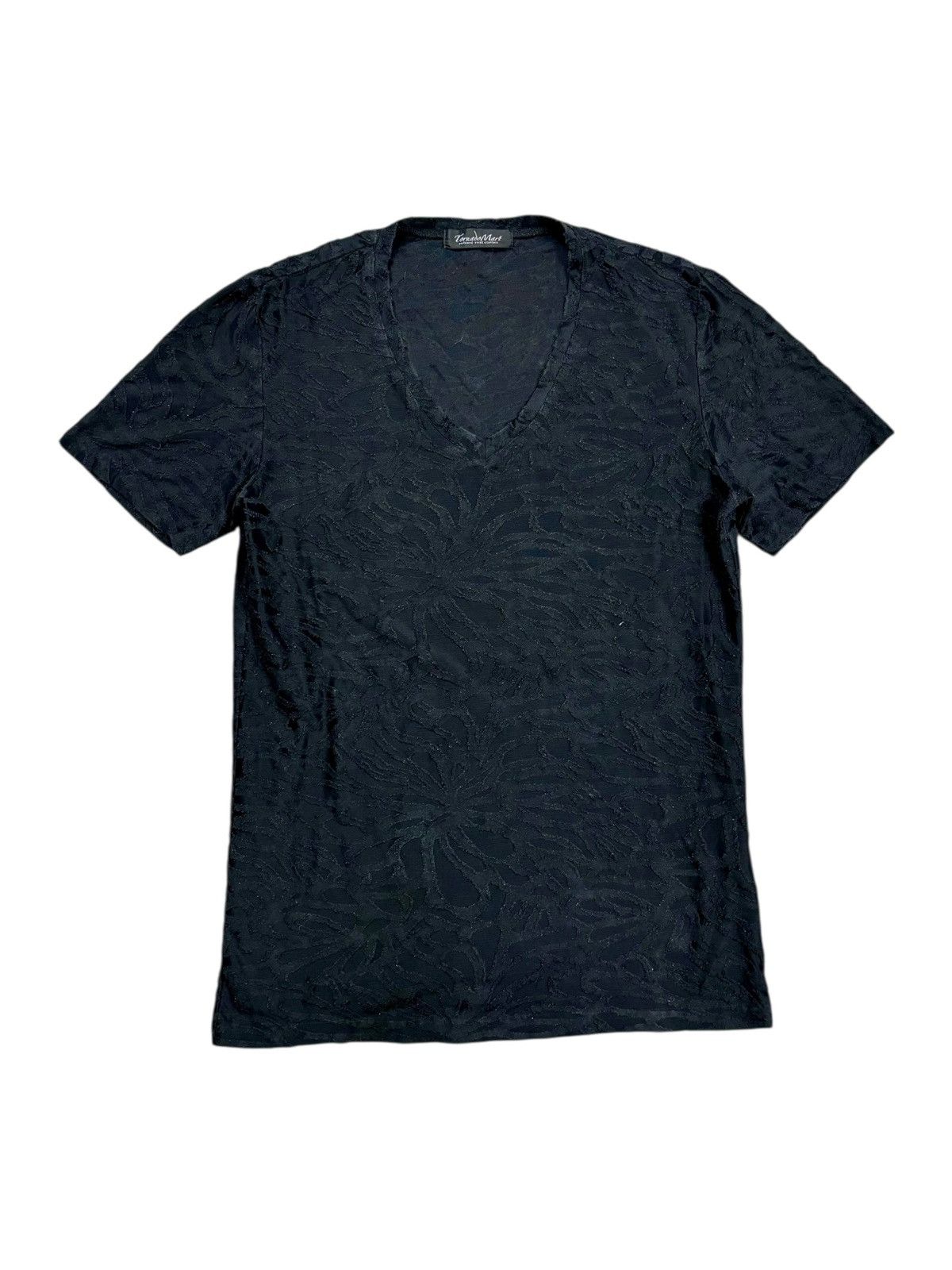 Tornado Mart 2000s Tornado Mart - Vkei Style Slashed V-Neck Tee Size US M / EU 48-50 / 2 - 1 Thumbnail