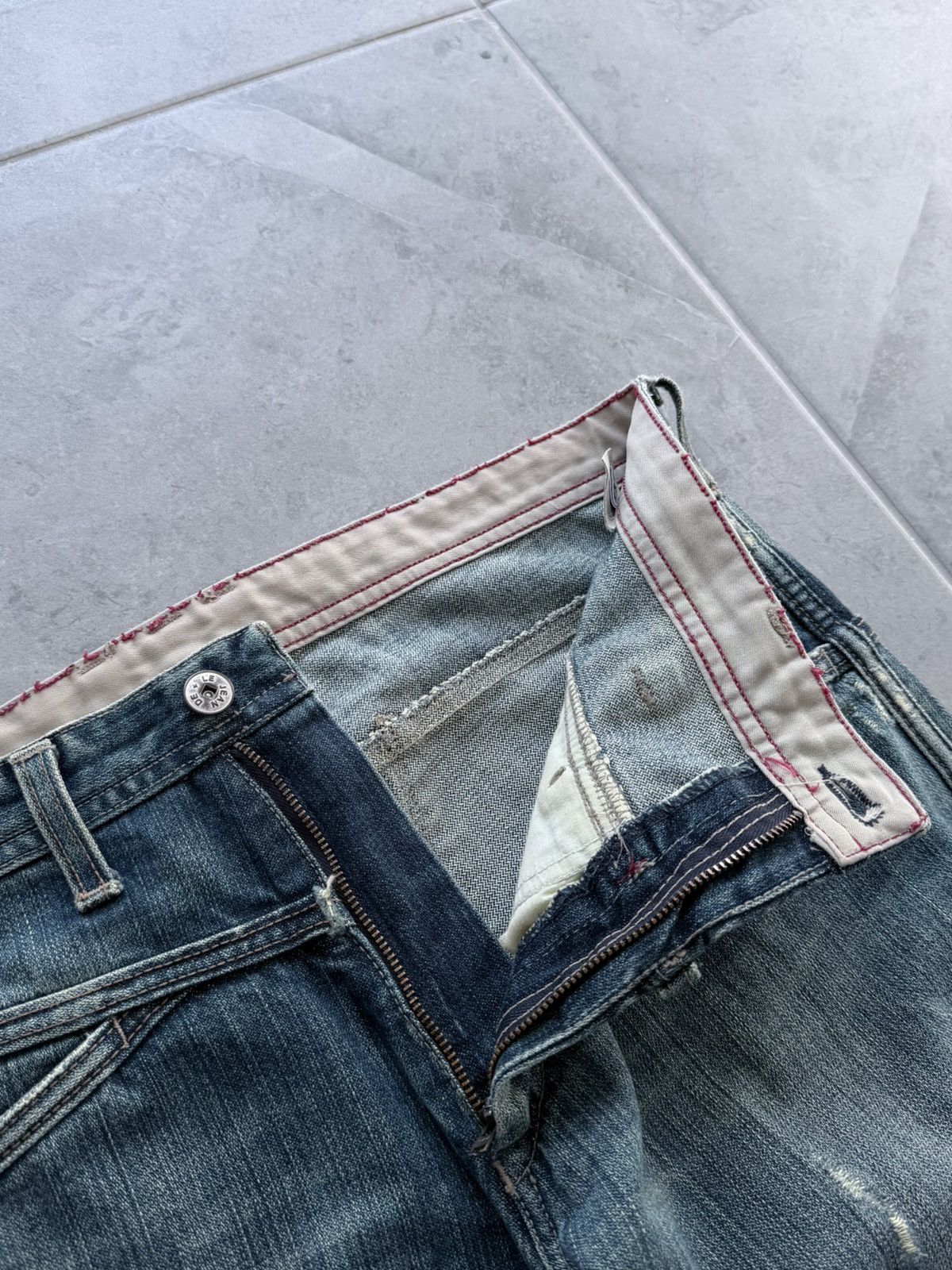 Marithe + Francois Girbaud Archive 00s Marithe + Francois Girbaud Washed Denim Jeans Size US 31 - 11 Thumbnail