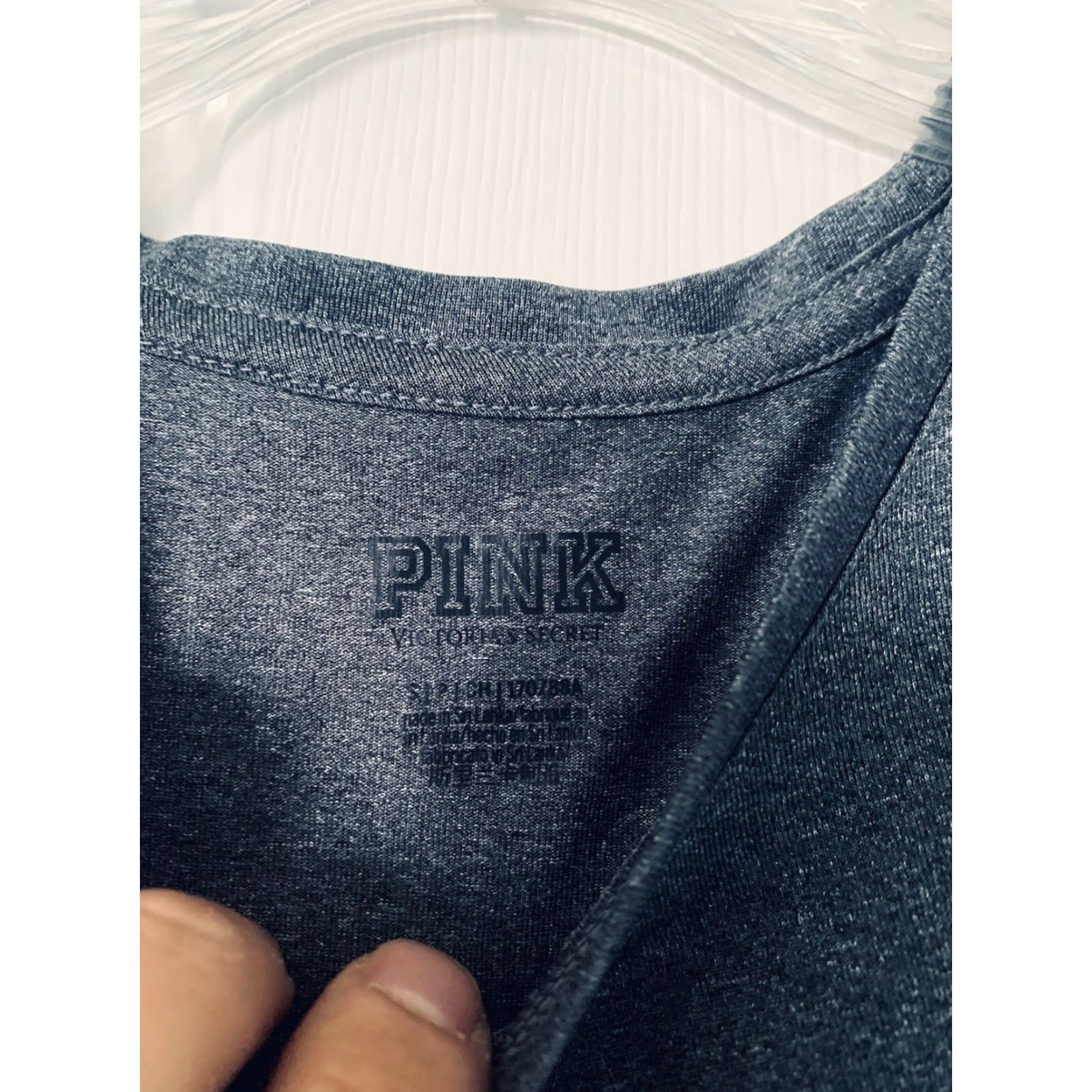 Pinko PINK Tank Top Shirt Sleeveless Womens Small Pink Logo Grey Regular Tank Top Size S / US 4 / IT 40 - 3 Thumbnail