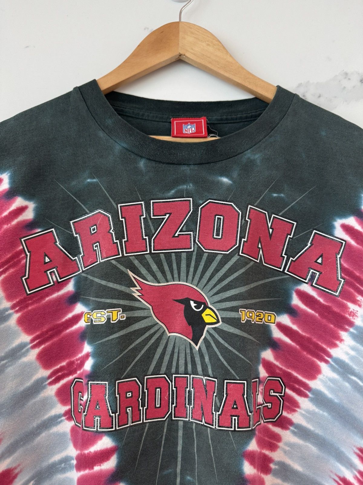 NFL Vintage 1990’s Arizona Cardinals NFL Tie Dye T Shirt Size US XL / EU 56 / 4 - 4 Thumbnail