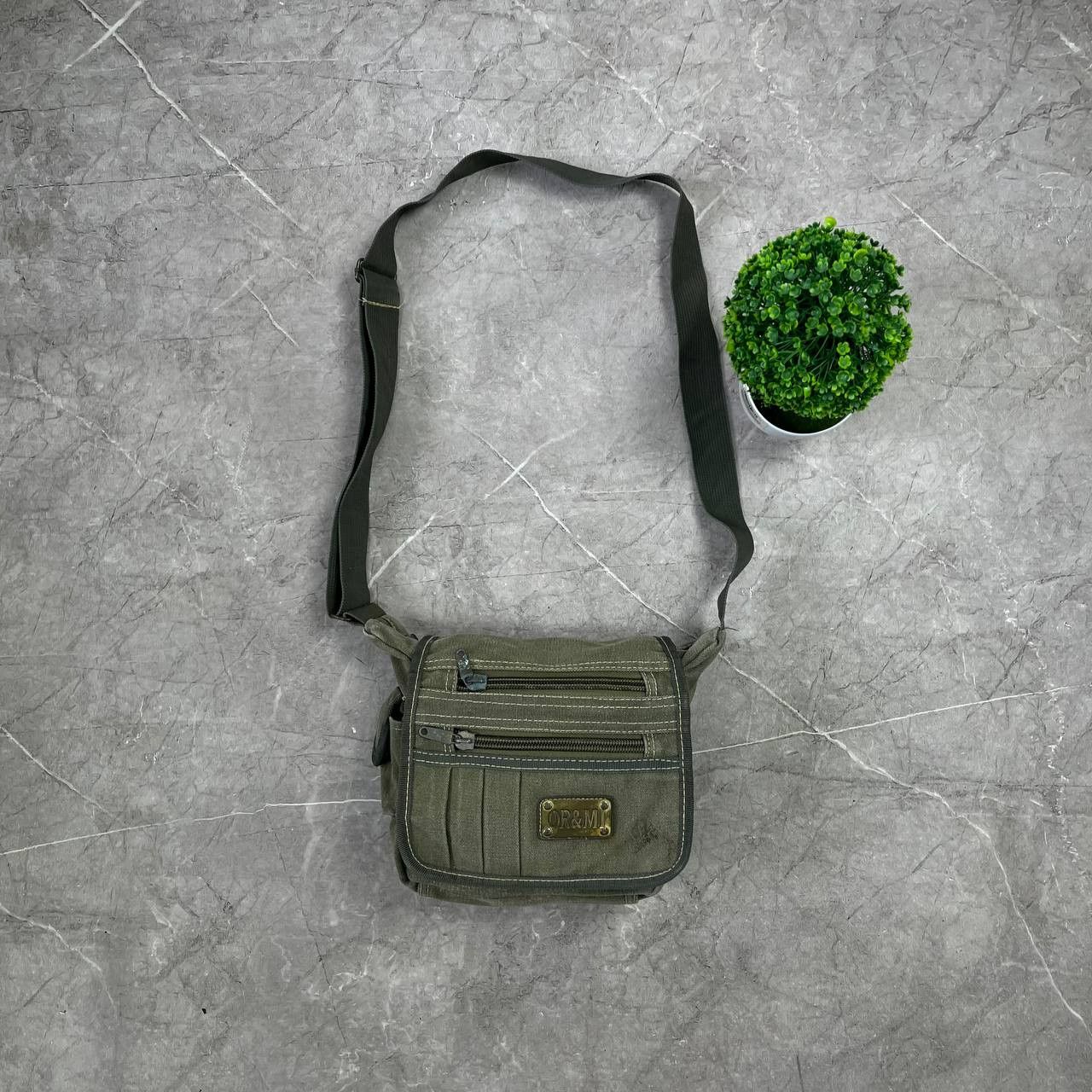 Japanese Brand Vintage Diesel Style Denim ORMI Faded Sling Bag Y2K Military Size ONE SIZE - 1 Thumbnail
