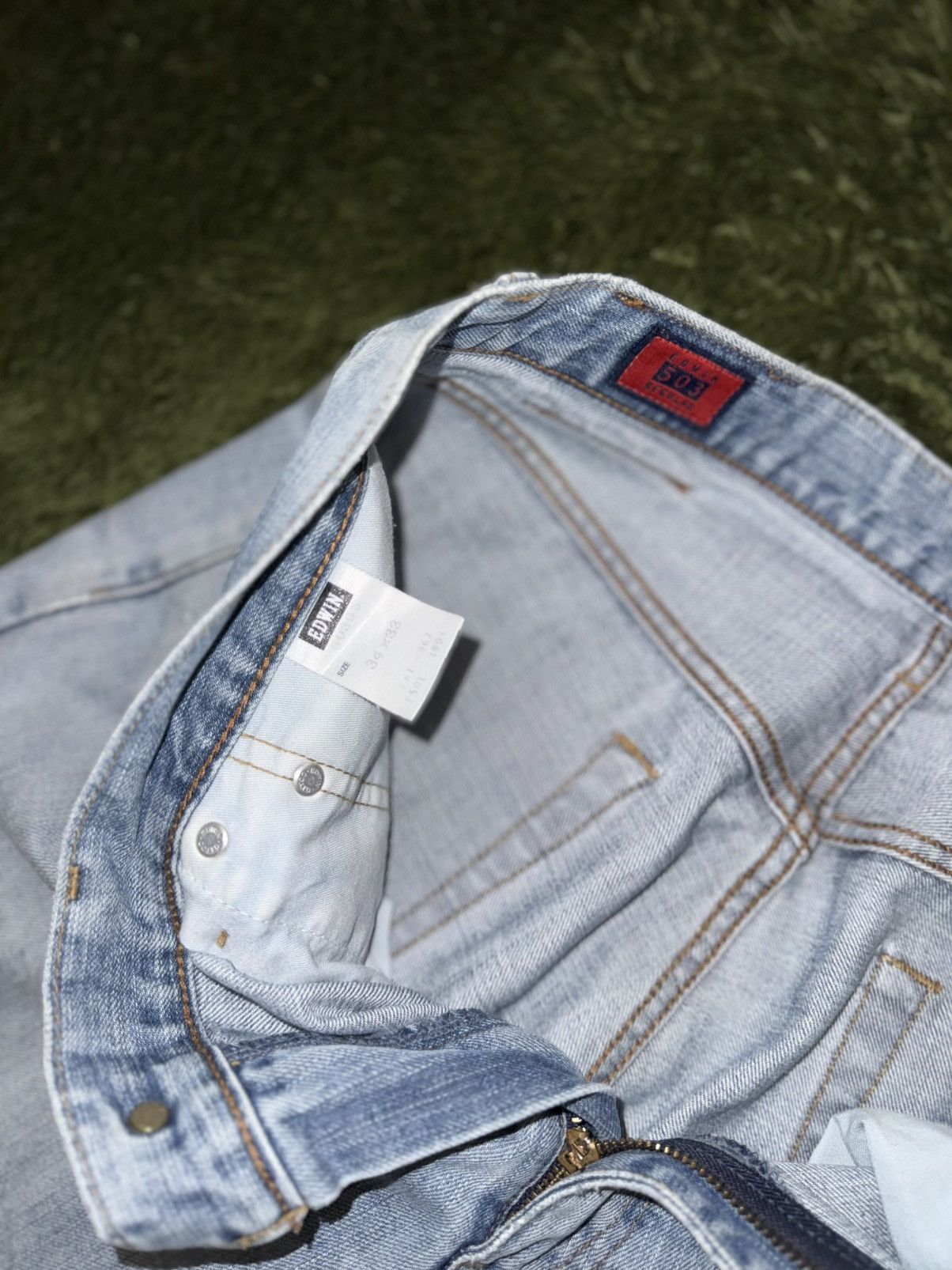 Edwin [W34/L33] EDWIN 503 Made in Japan vintage washed Denim Size US 34 / EU 50 - 4 Thumbnail