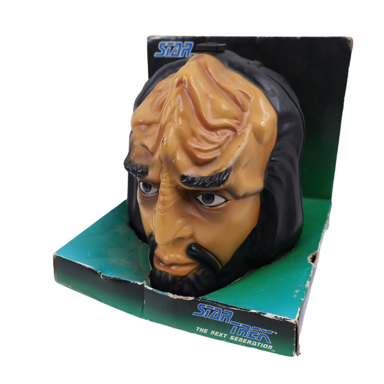 Vintage VTG 90s Star Trek The Next Generation Worf Talking Lunch Box Size ONE SIZE - 1 Thumbnail