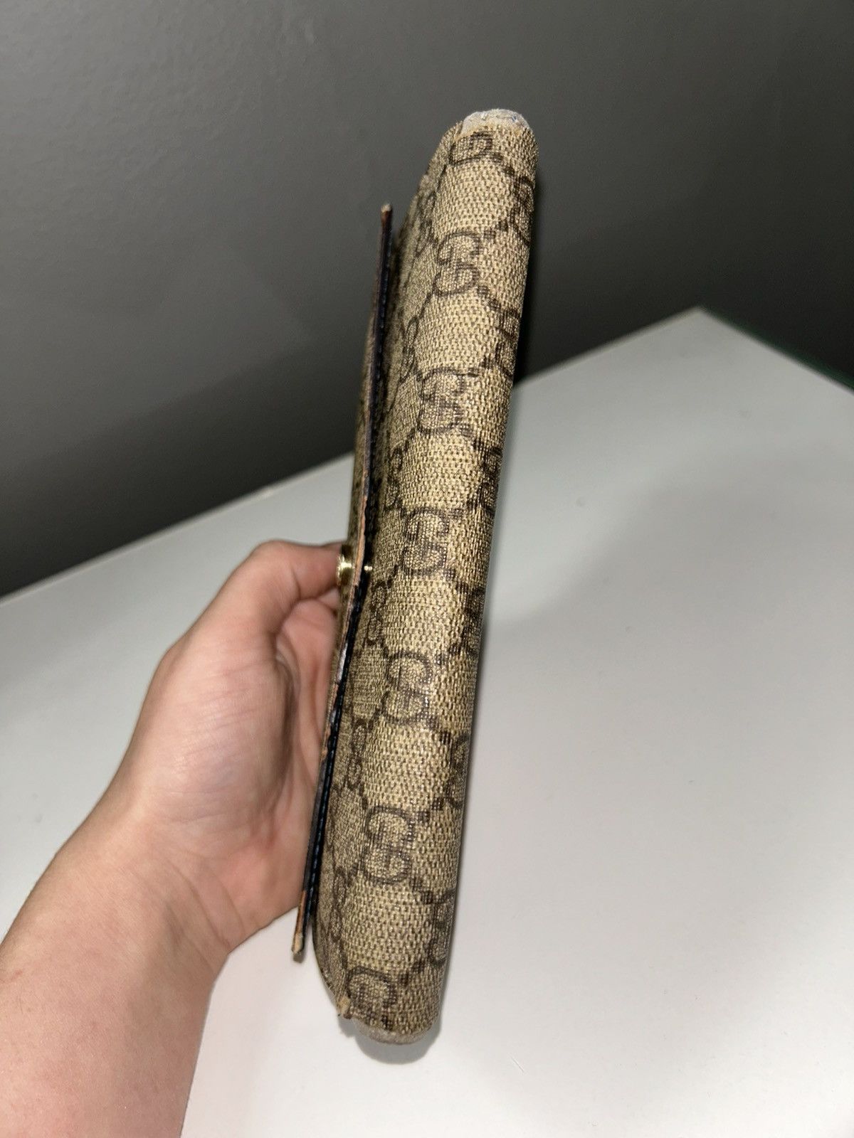 Gucci Gucci GG Coated Canvas Long Wallet w Blue Interior Size ONE SIZE - 13 Thumbnail