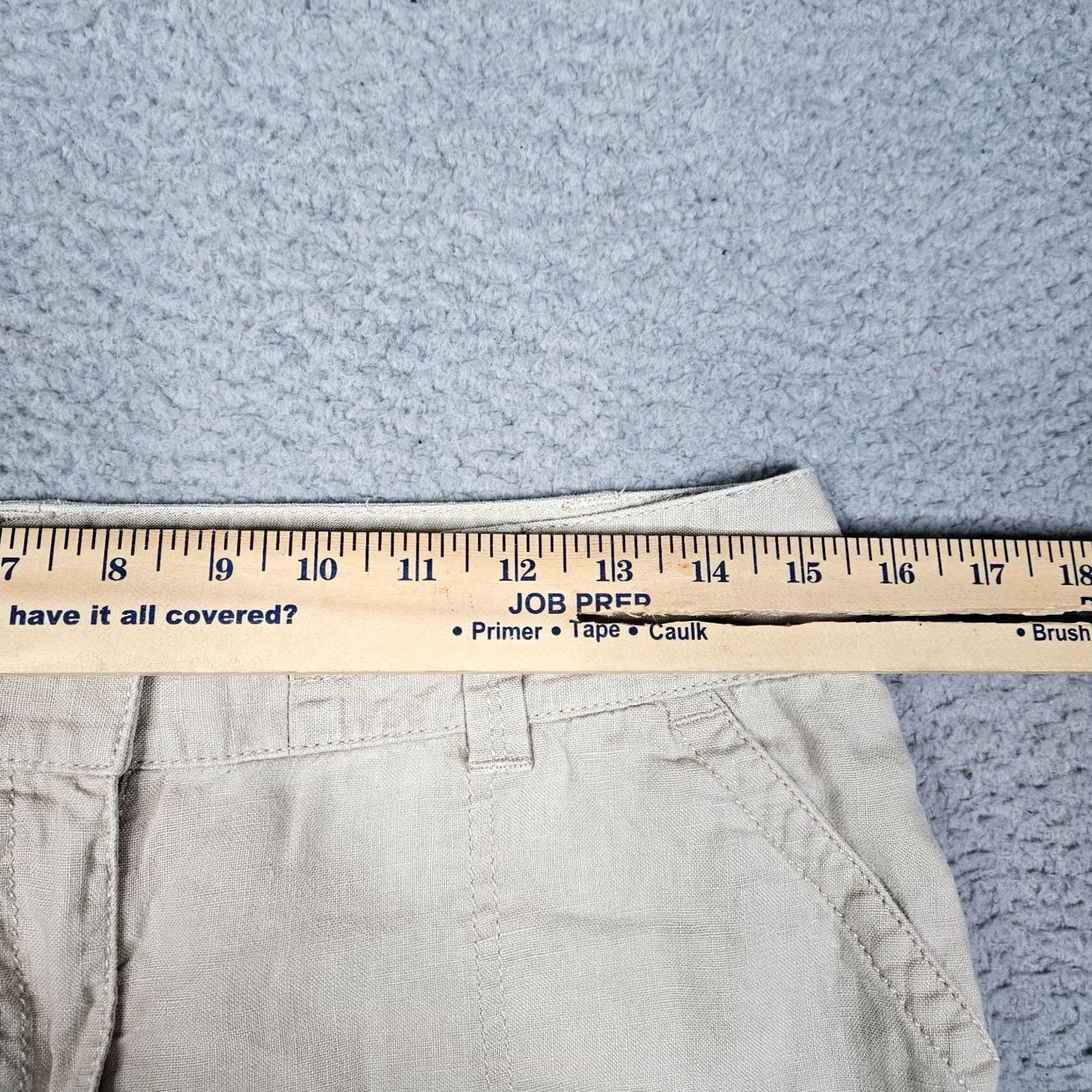 Ann Taylor Ann Taylor Women's Skirt Cargo Pockets 100% Linen Beige Size 6 Short, Beige, Regular, Wool? Size 28" / US 6 / IT 42 - 3 Thumbnail