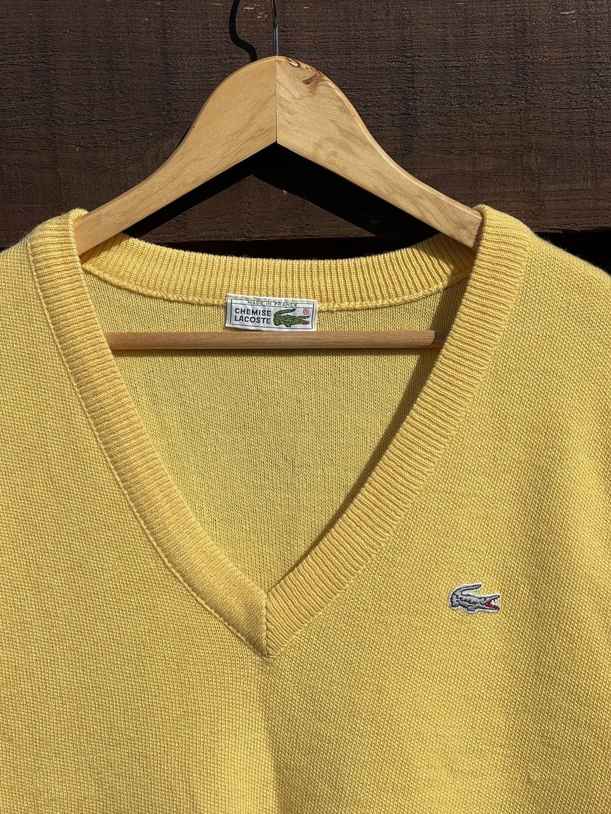 Lacoste × Vintage 90’s Lacoste vintage yellow wool vest made in France Size US XL / EU 56 / 4 - 4 Thumbnail