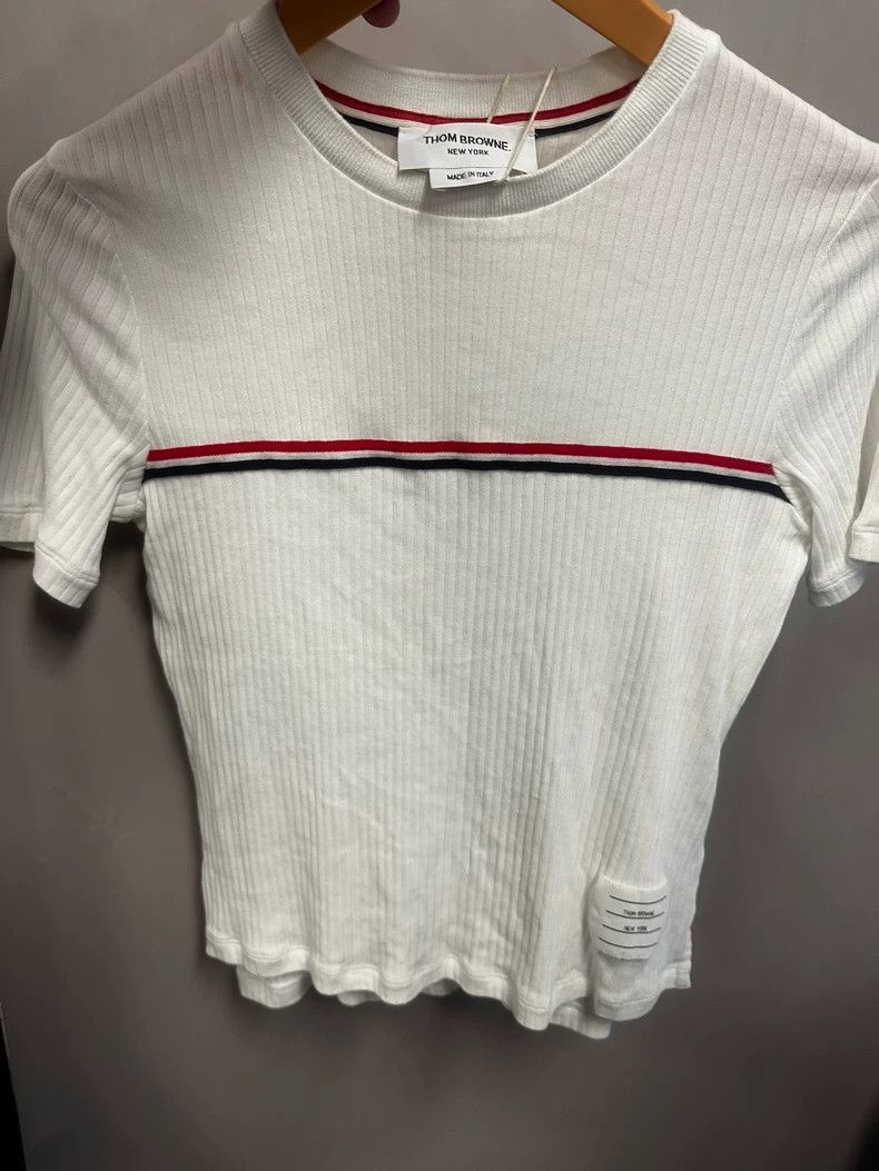 Thom Browne Thom Browne Thin knit T-shirt Size S / US 4 / IT 40 - 1 Thumbnail