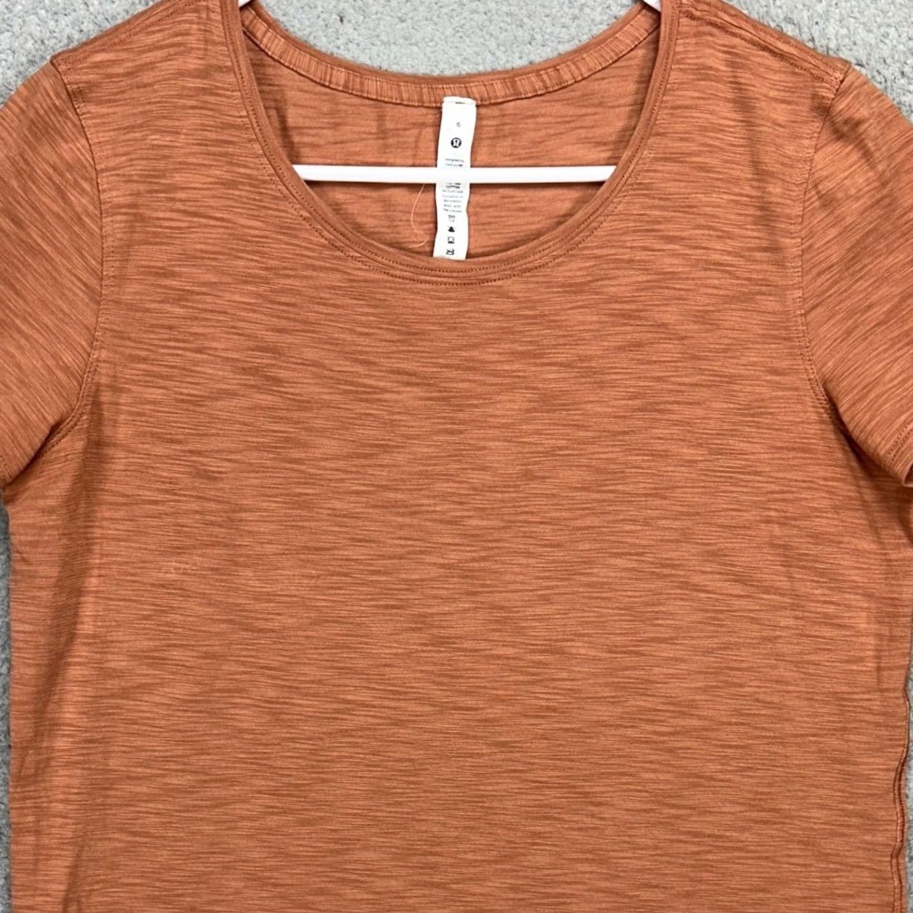Lululemon Lululemon Blouse Shirt Womens 6 Brown Heather Crewneck Short Sleeve Casual Comfort Stretch Size M / US 6-8 / IT 42-44 - 2 Thumbnail