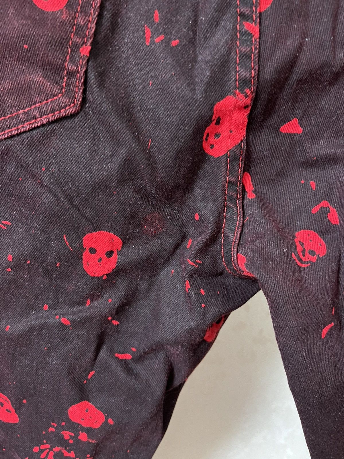 Band Tees × Vintage Avant Garde Crazy Design Skulls Rock y2k Jeans Size US 36 / EU 52 - 9 Thumbnail