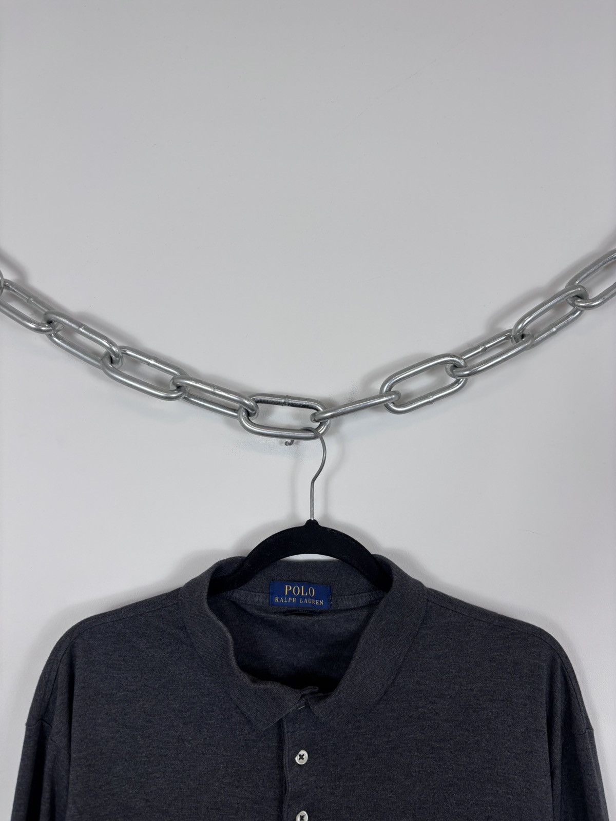 Polo Ralph Lauren Polo Ralph Lauren Men’s Slim Fit Grey Long Sleeve Polo Shirt Size US XL / EU 56 / 4 - 3 Thumbnail