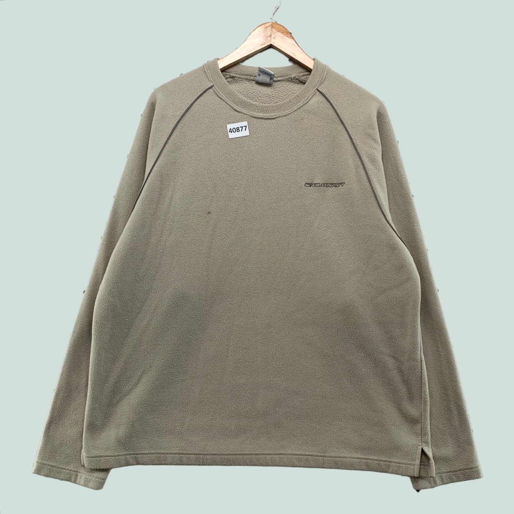 Old Navy VINTAGE Old Navy Fleece Sweatshirt Mens Large Beige Pullover Y2K Size US L / EU 52-54 / 3 - 1 Thumbnail