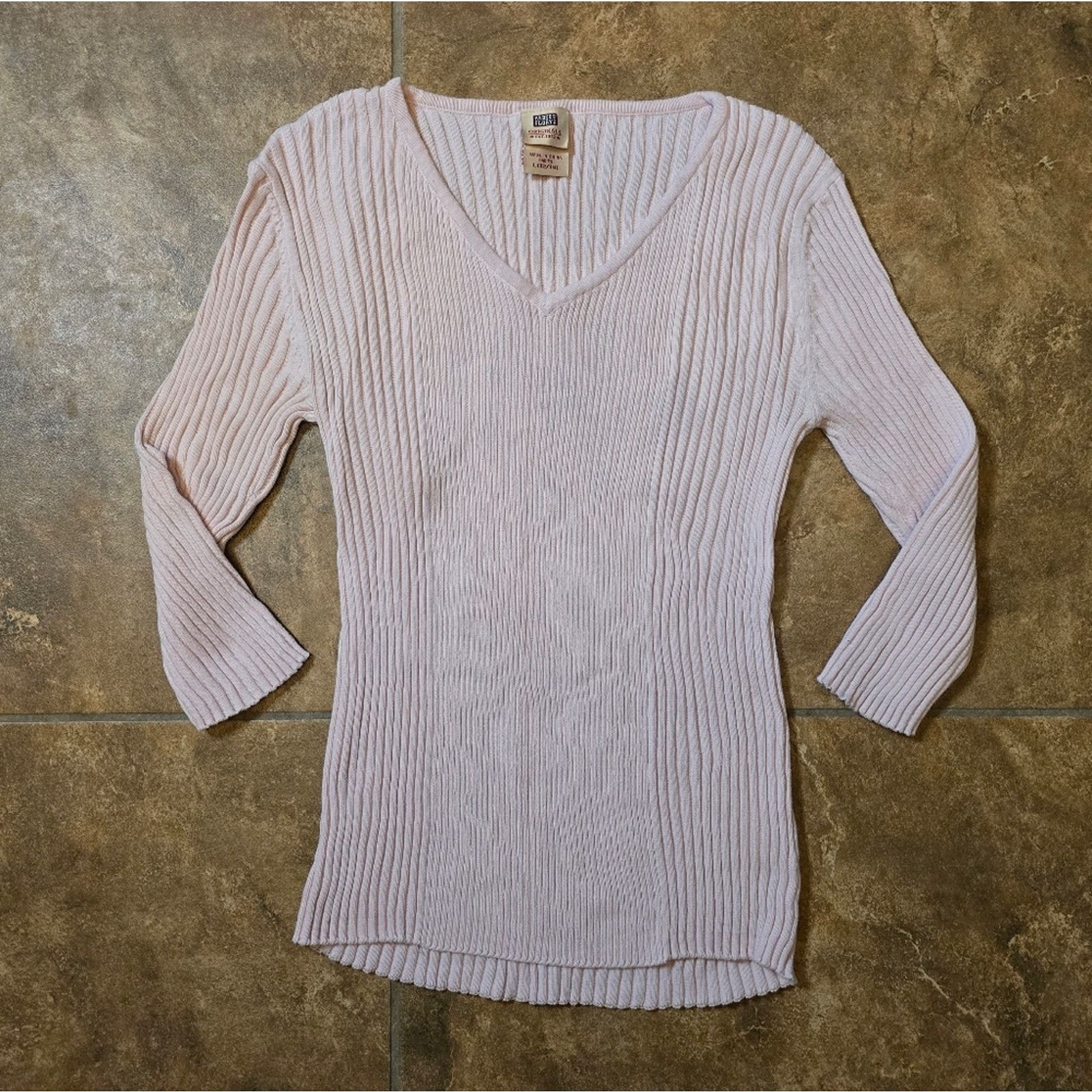 Faded Glory Light Pink | FADED GLORY | Sweater Vneck Size L / US 10 / IT 46 - 1 Thumbnail