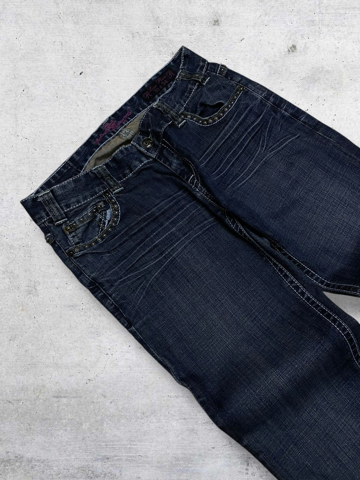 Japanese Brand VINTAGE ROCK&ROLL AFFLICTION CROSS FLARED OG DESIGNER DENIM Size US 32 / EU 48 - 10 Thumbnail