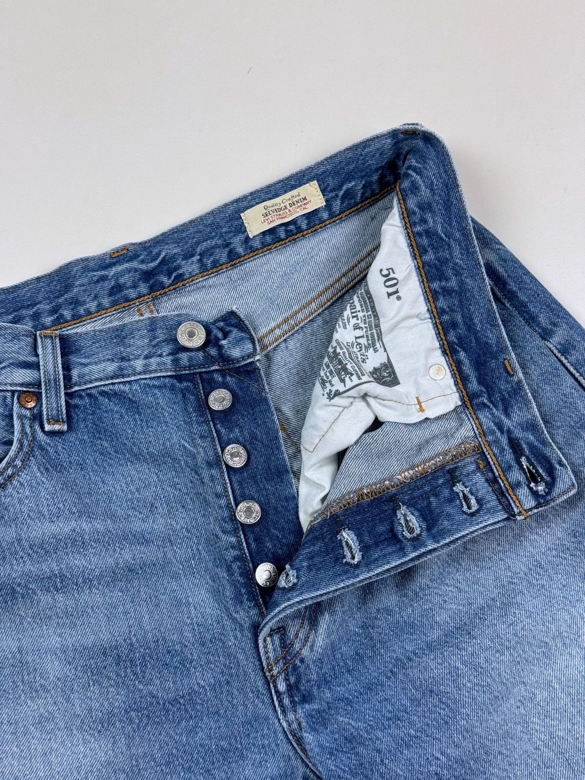Levi's Levi’s 501 ‘90s Selvage Washed Denim Women’s Jeans Size 32" / US 10 / IT 46 - 9 Thumbnail