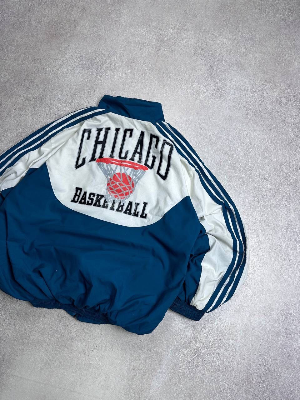 Adidas Vintage 80's Adidas Nylon Chicago Basketball Y2K Tracksuit Size US XL / EU 56 / 4 - 5 Thumbnail