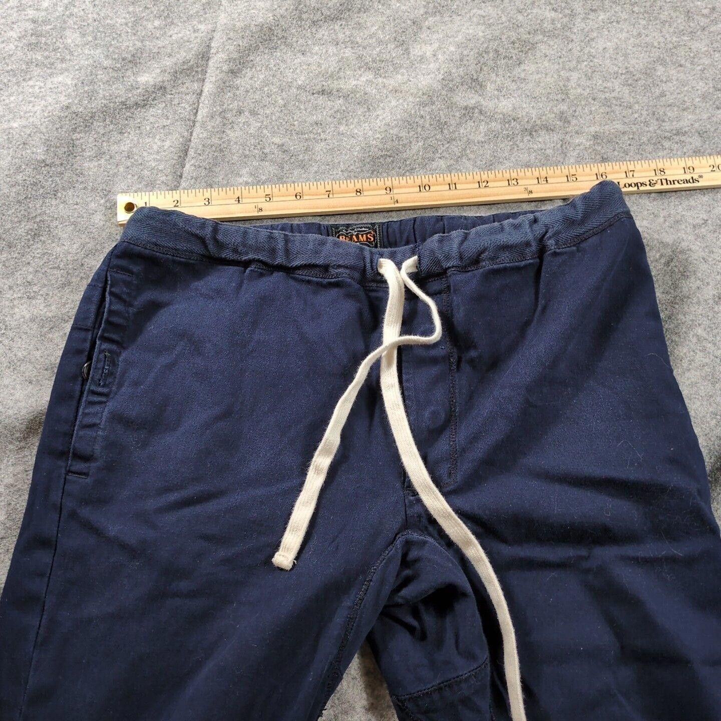 Beams Plus Beams Jogger Pants Men Blue Large Button Fly Drawstring Size US 34 / EU 50 - 4 Thumbnail