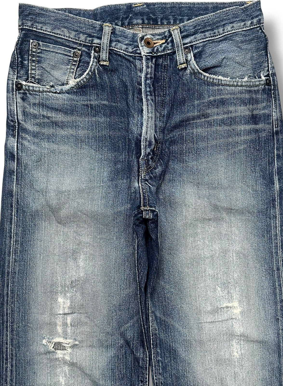 Edwin Vintage Insane Edwin 505z Orange Tab Selvedge Straight Jeans Size US 30 / EU 46 - 2 Thumbnail