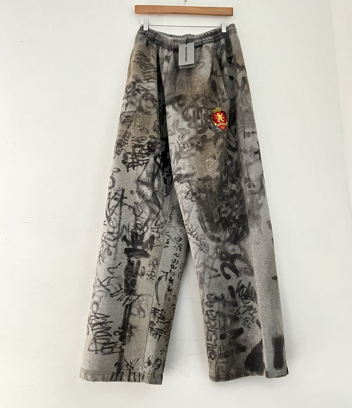 image of Balenciaga Ss23 Runway Skater Pants in Grey, Men's (Size 34)