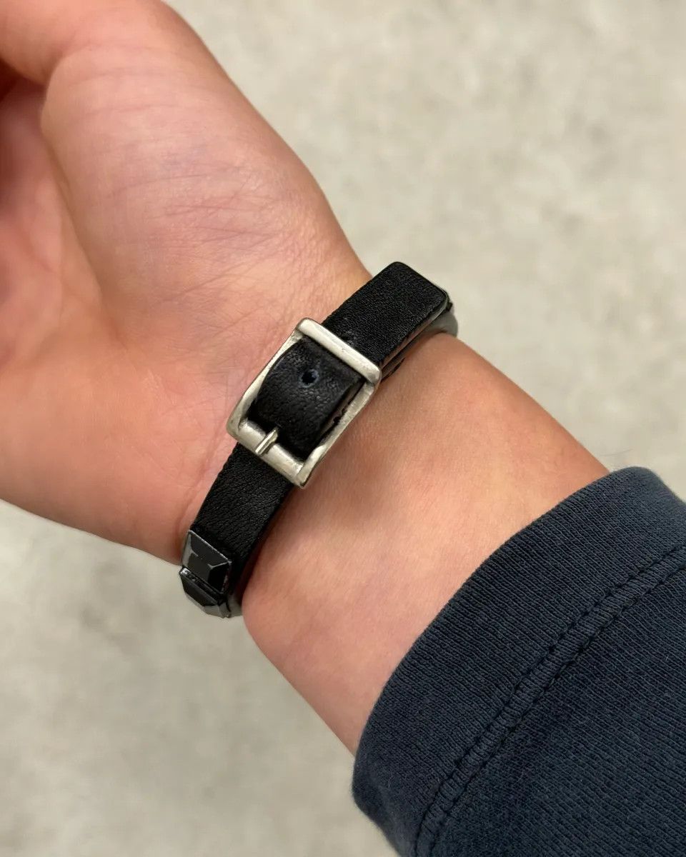 Marithe + Francois Girbaud Marithé + François Girbaud Black Leather Bracelet Size ONE SIZE - 4 Thumbnail