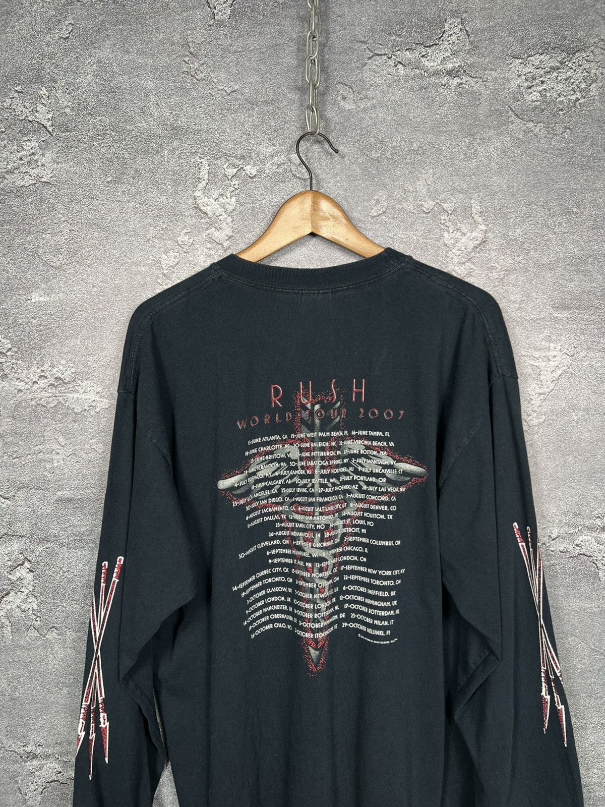 Band Tees Vintage 2007 Rush Snakes Arrows World Tour Long Sleeve Size US XL / EU 56 / 4 - 8 Thumbnail