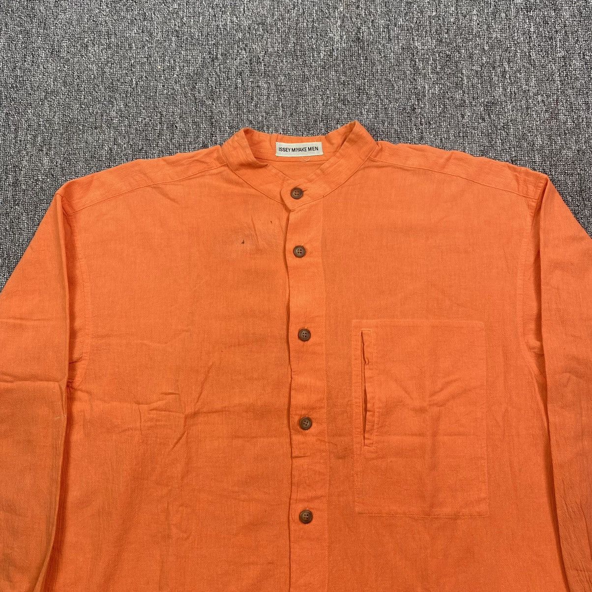 Vintage issey miyake men shirt button textured