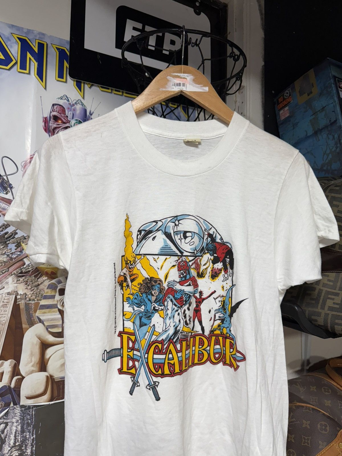 Vintage Vintage 1980’s Excalibur Marvel Comics T-Shirt Size Small Size US S / EU 44-46 / 1 - 2 Thumbnail