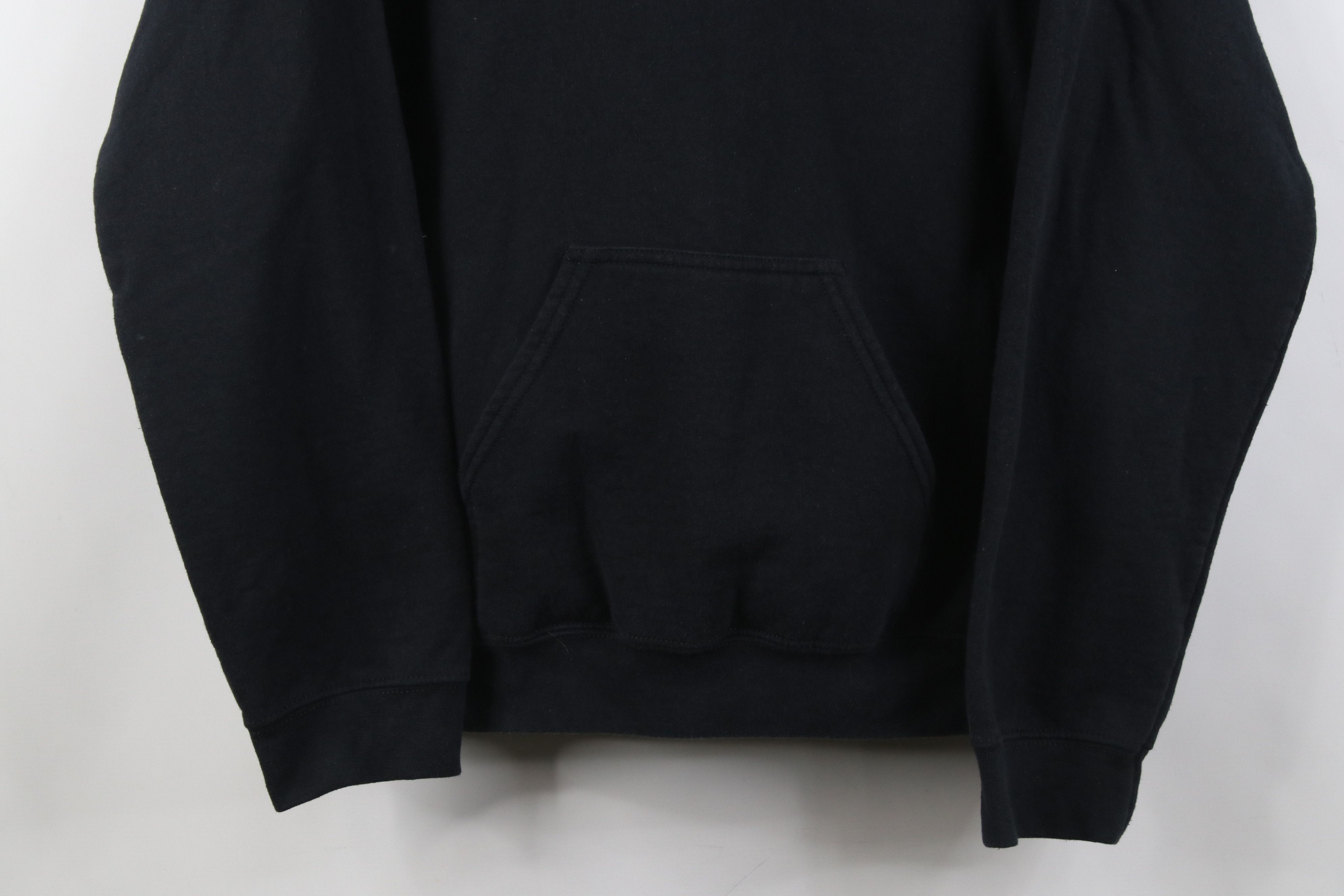 Vintage Vintage 90s Y2K Streetwear Blank Hoodie Sweatshirt Black Size M / US 6-8 / IT 42-44 - 3 Thumbnail
