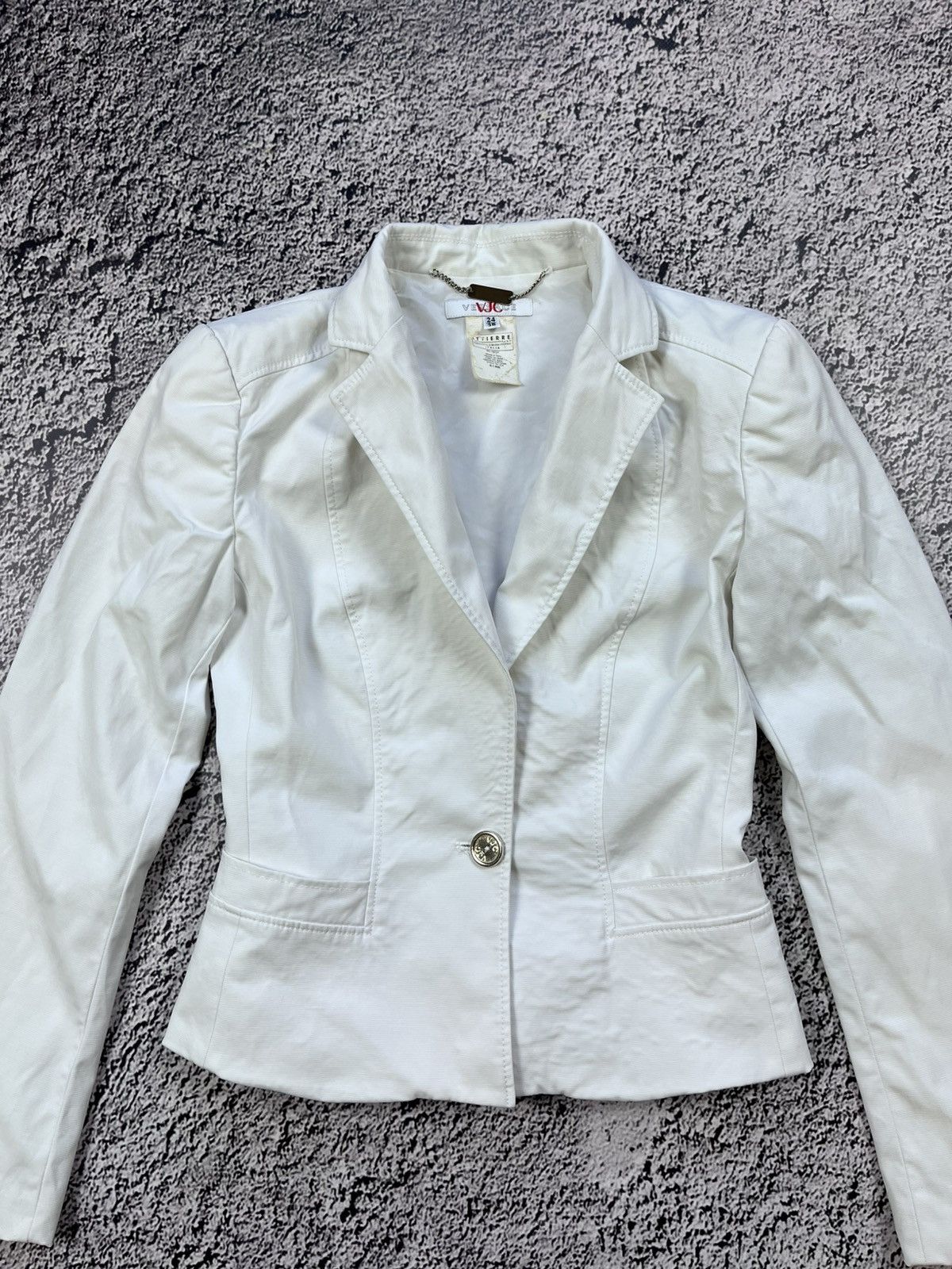 Versace Jeans Couture Vintage Versace VJC white blazer jacket size 38 Size XS / US 0-2 / IT 36-38 - 3 Thumbnail