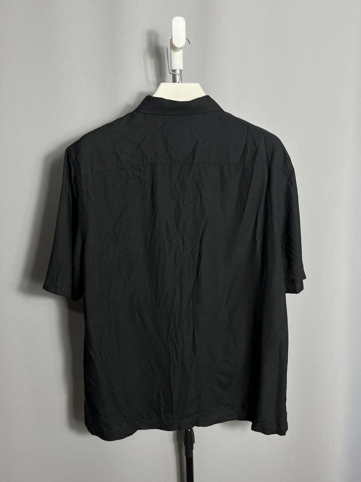 Allsaints Allsaints Burman Camp Shirt Mens Black Viscose Short Sleeve Size US L / EU 52-54 / 3 - 6 Thumbnail