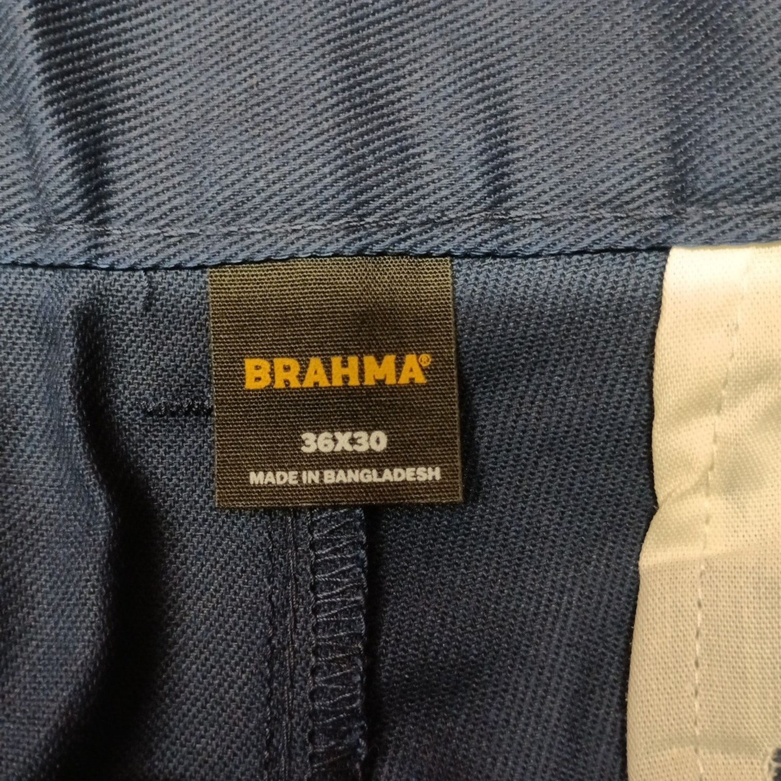 Other Brahma Mens Work Tough Pants Durable Size 36x30 Blue Relaxed Size US 36 / EU 52 - 5 Thumbnail