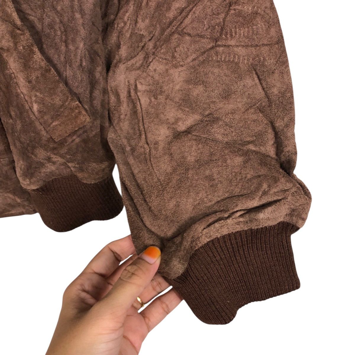 Japanese Brand 📌Vtg Bomber Leather Jacket Blanket Atelier Sab Issey Miyake Size US M / EU 48-50 / 2 - 16 Thumbnail