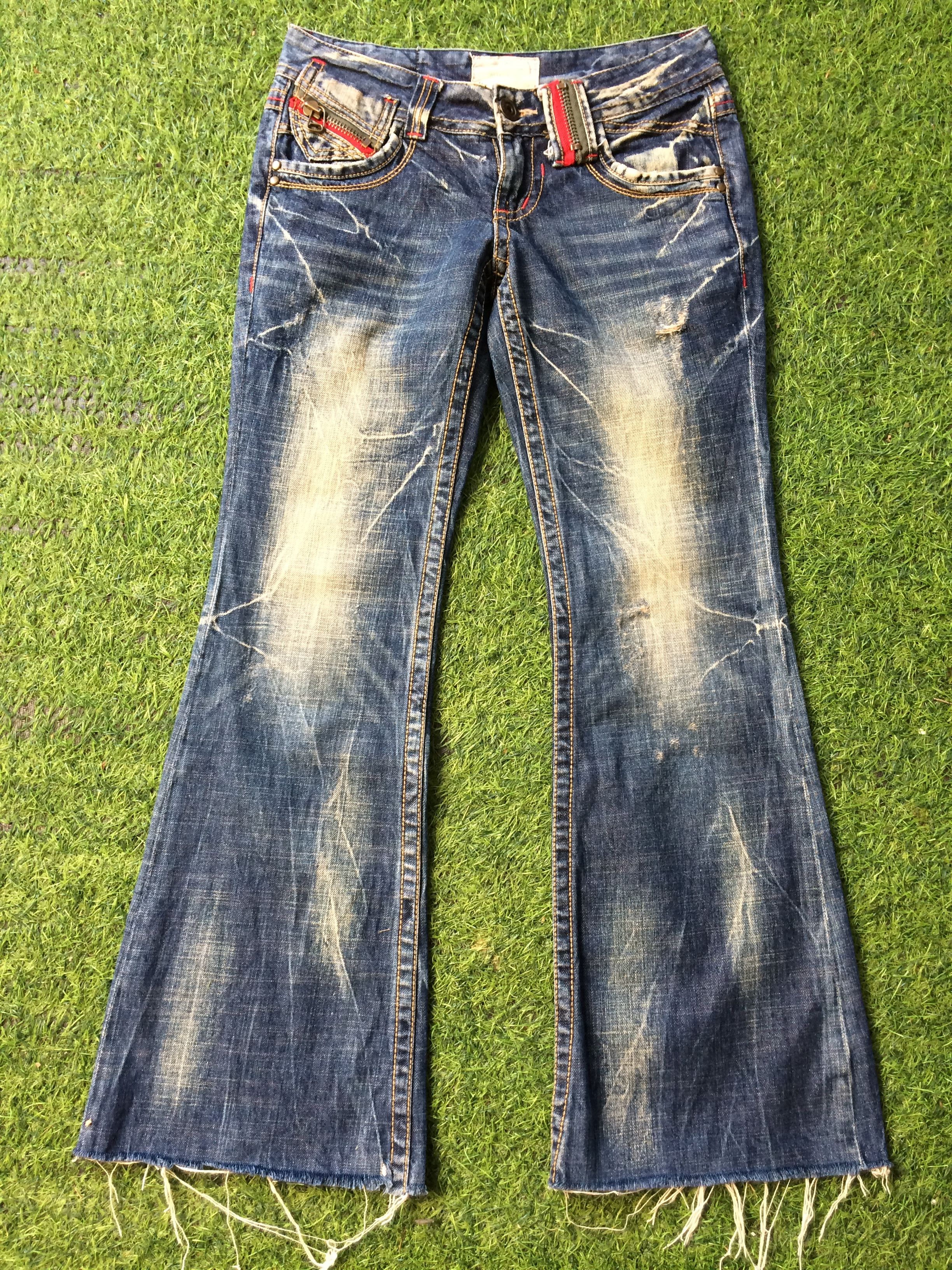 Japanese Brand × Jean Japanese Distressed Flare Jeans #D-640 Size 27" / US 4 / IT 40 - 1 Thumbnail