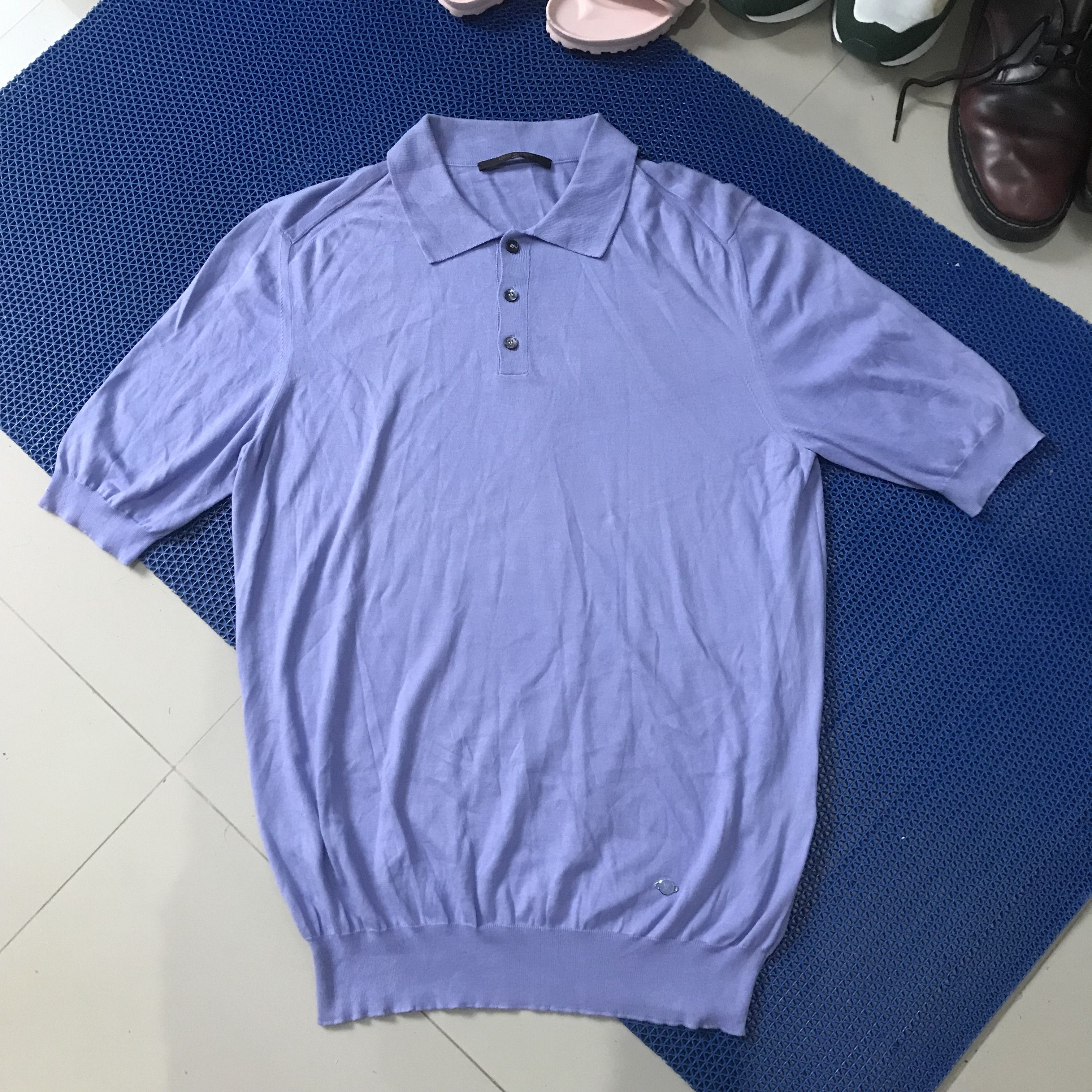 Designer × Louis Vuitton Lv Louis Vuitton Knitwear Polo Shirt Deep Purple Size L Size US L / EU 52-54 / 3 - 2 Thumbnail