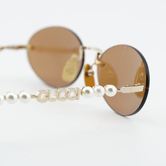 Gucci Gucci GG1922S 003 Sunglasses Endura Gold with Pearl Oval Size ONE SIZE - 5 Thumbnail