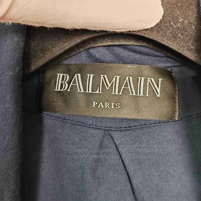 Balmain Balmain Blue Cotton Zip-Up Jacket for Women . Size XS / US 0-2 / IT 36-38 - 3 Thumbnail