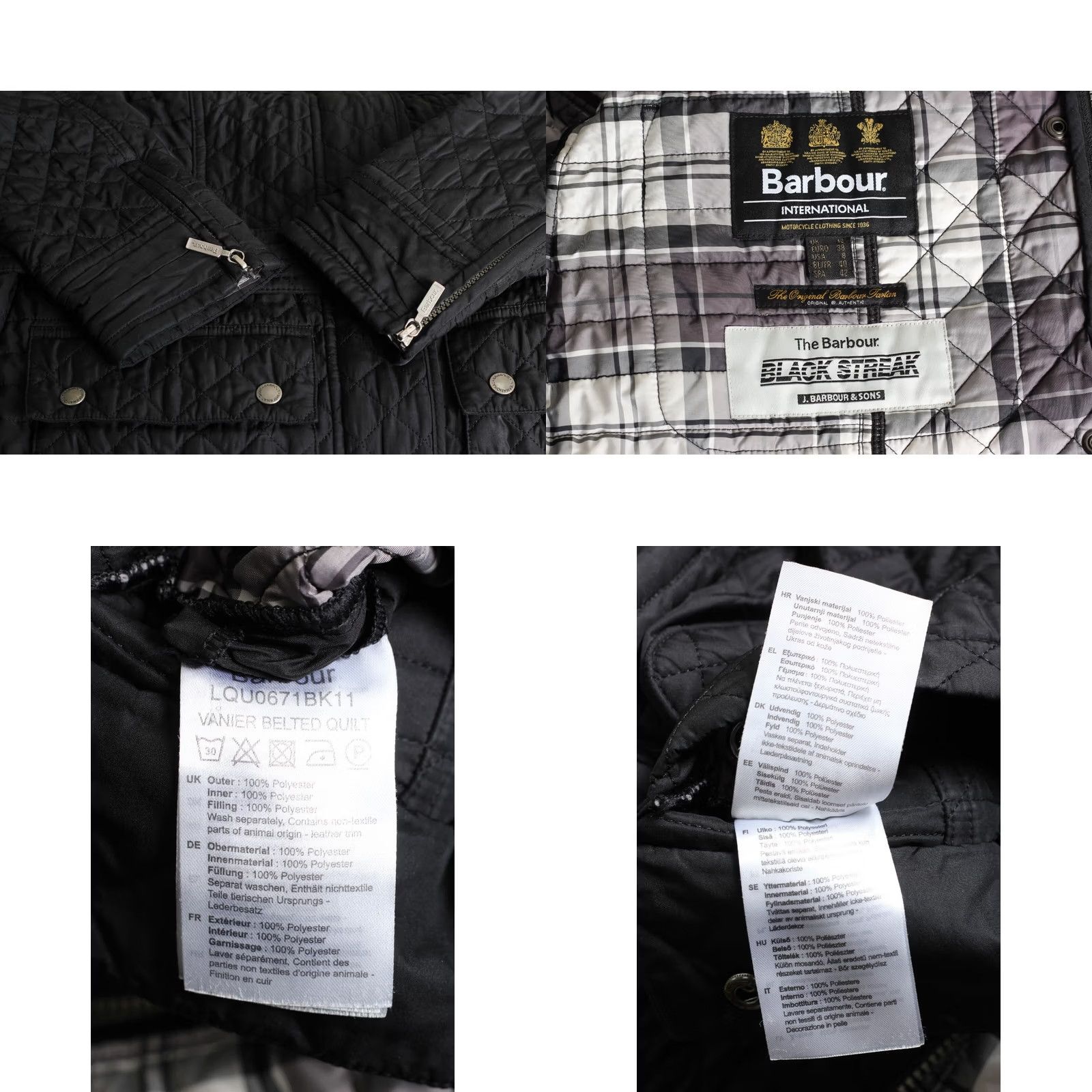 Barbour BARBOUR Jacket Women Quilted VANIER BELTED QUILT BARBOUR INTERNATIONAL MID-LENGTH Black 12 UK 12 EU 38 US 8 Mens? Size XL / US 12-14 / IT 48-50 - 8 Thumbnail