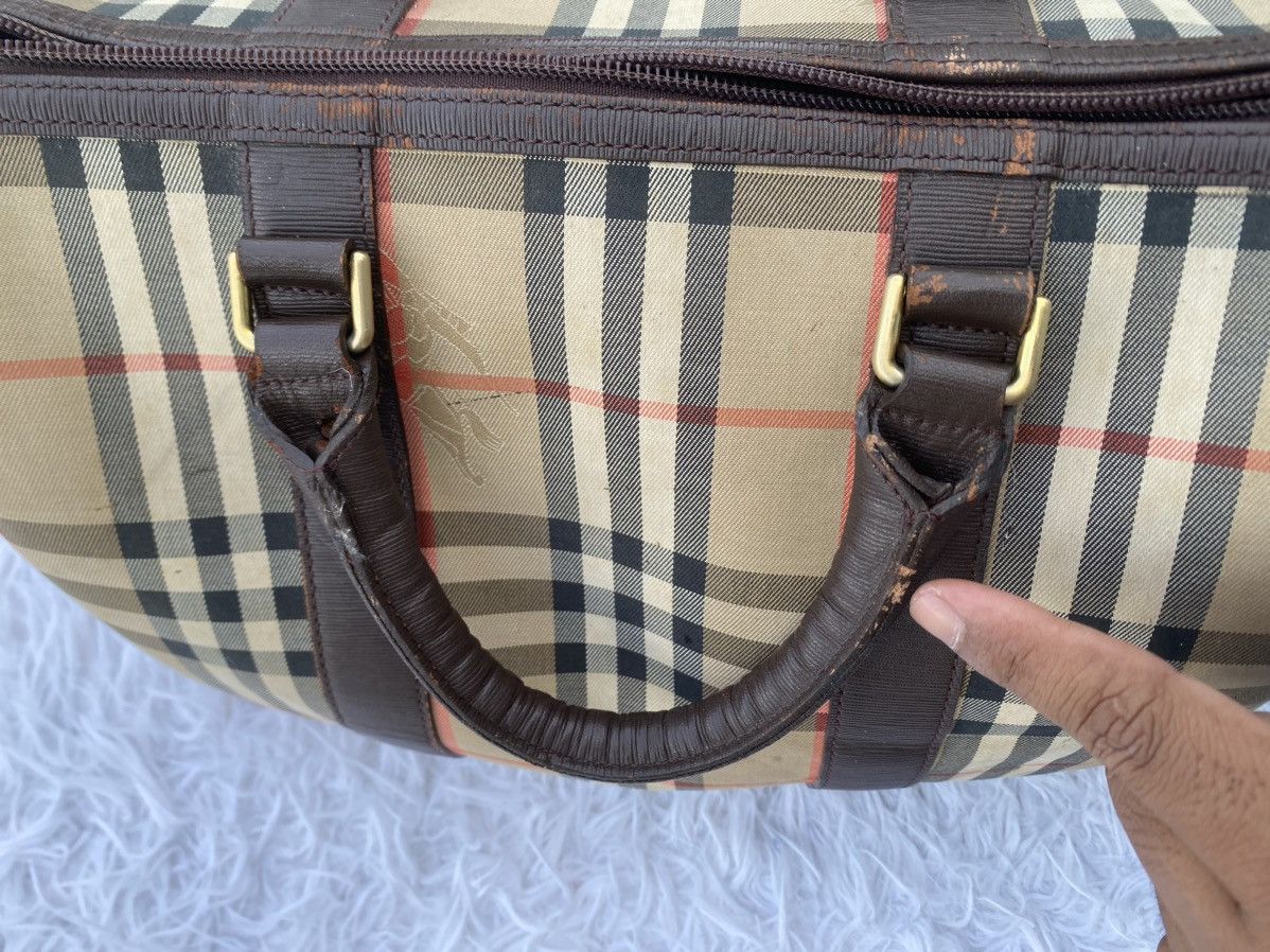 Rare Vintage 90s Burberry Nova Check Speedy Hand Bag