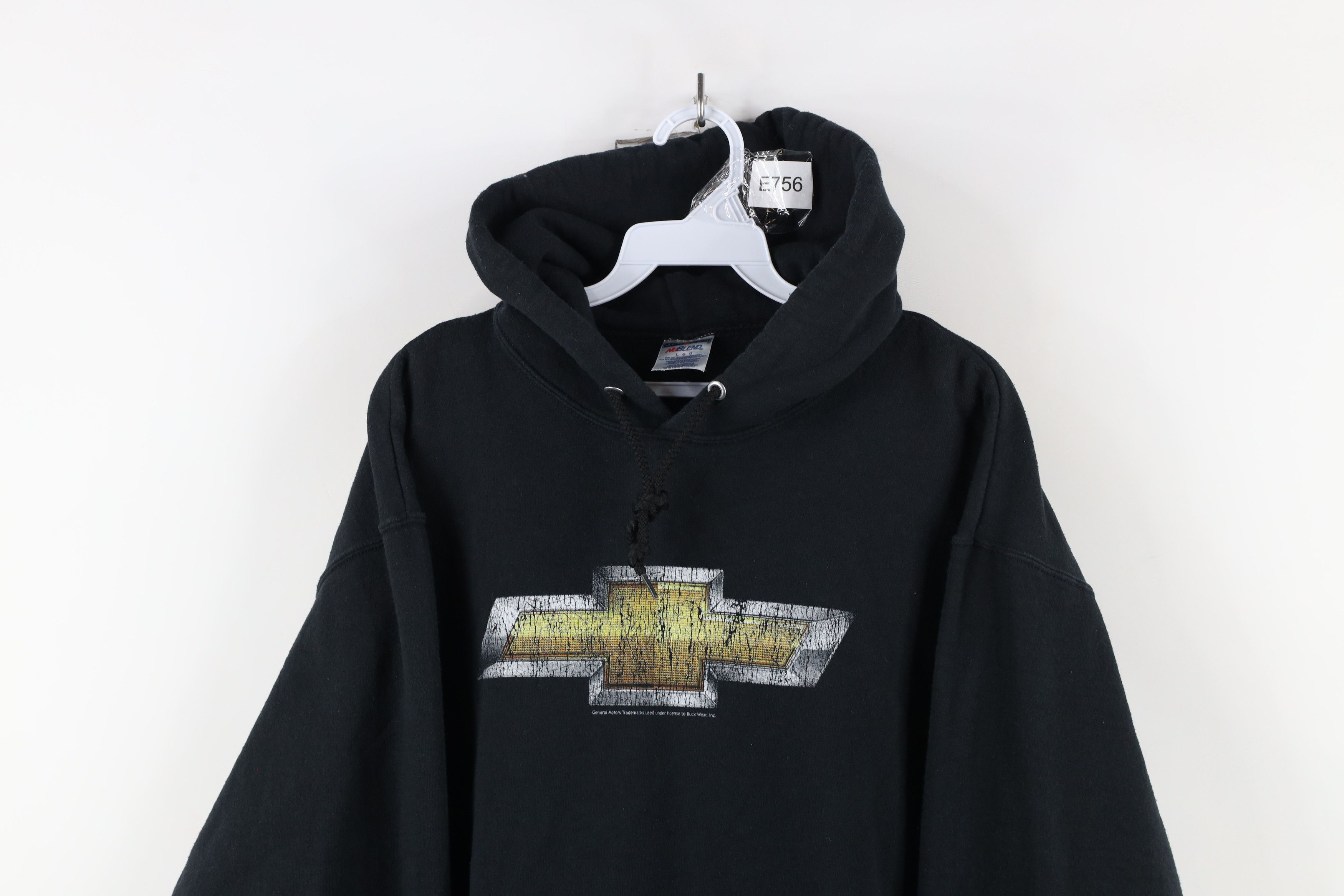 Vintage Vintage Y2K GM Chevrolet Big Logo Hoodie Sweatshirt Black Size US L / EU 52-54 / 3 - 2 Thumbnail